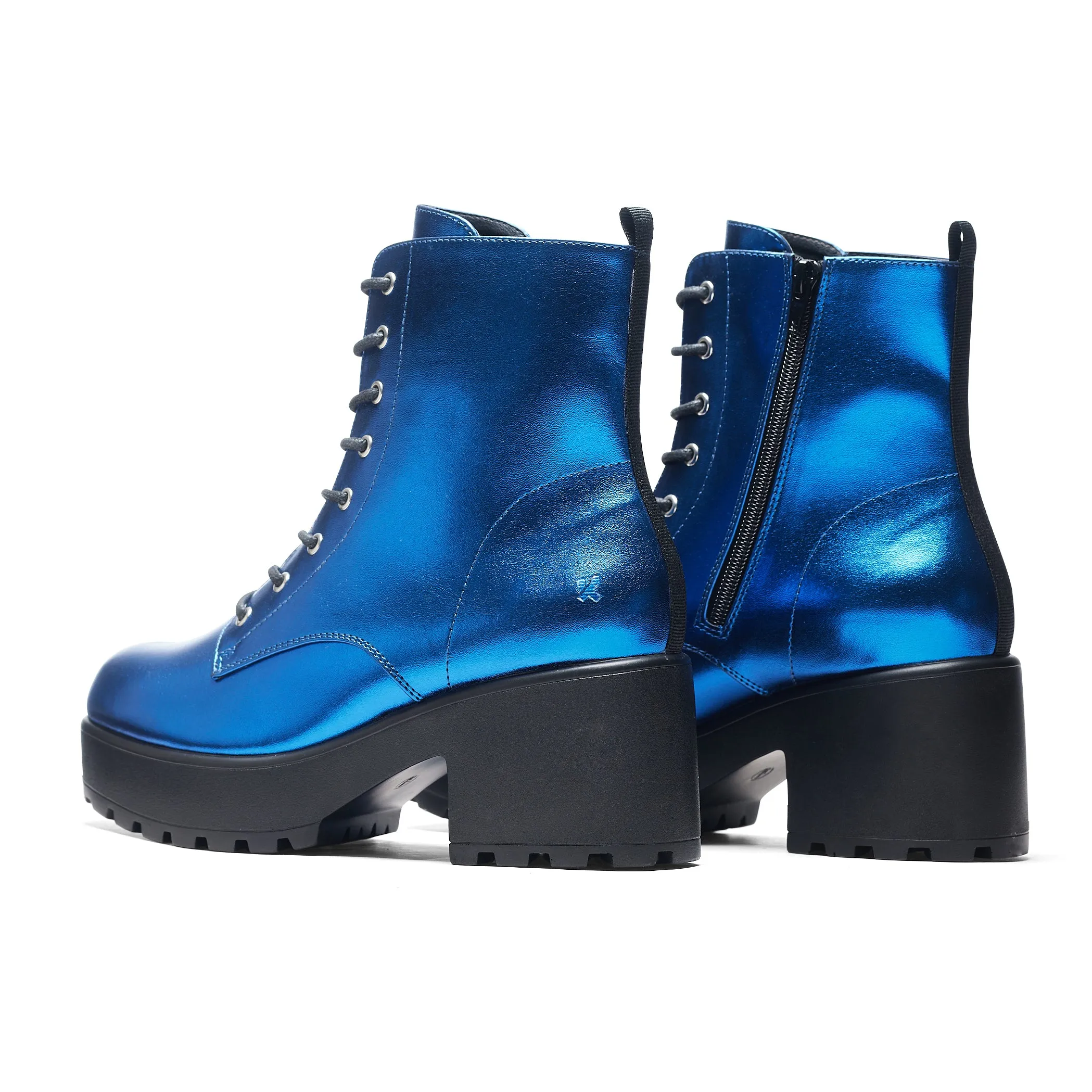 Cobalt Haze Military Platform Boots | Parallel