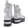 Borin Hardware Platform Boots - Silver Hologram sold by Koi Footwear