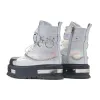 Borin Hardware Platform Boots - Silver Hologram sold by Koi Footwear