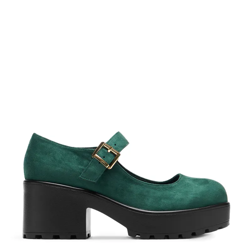 Tira Suede Mary Janes ‘ Evergreen Edition’ sold by Koi Footwear