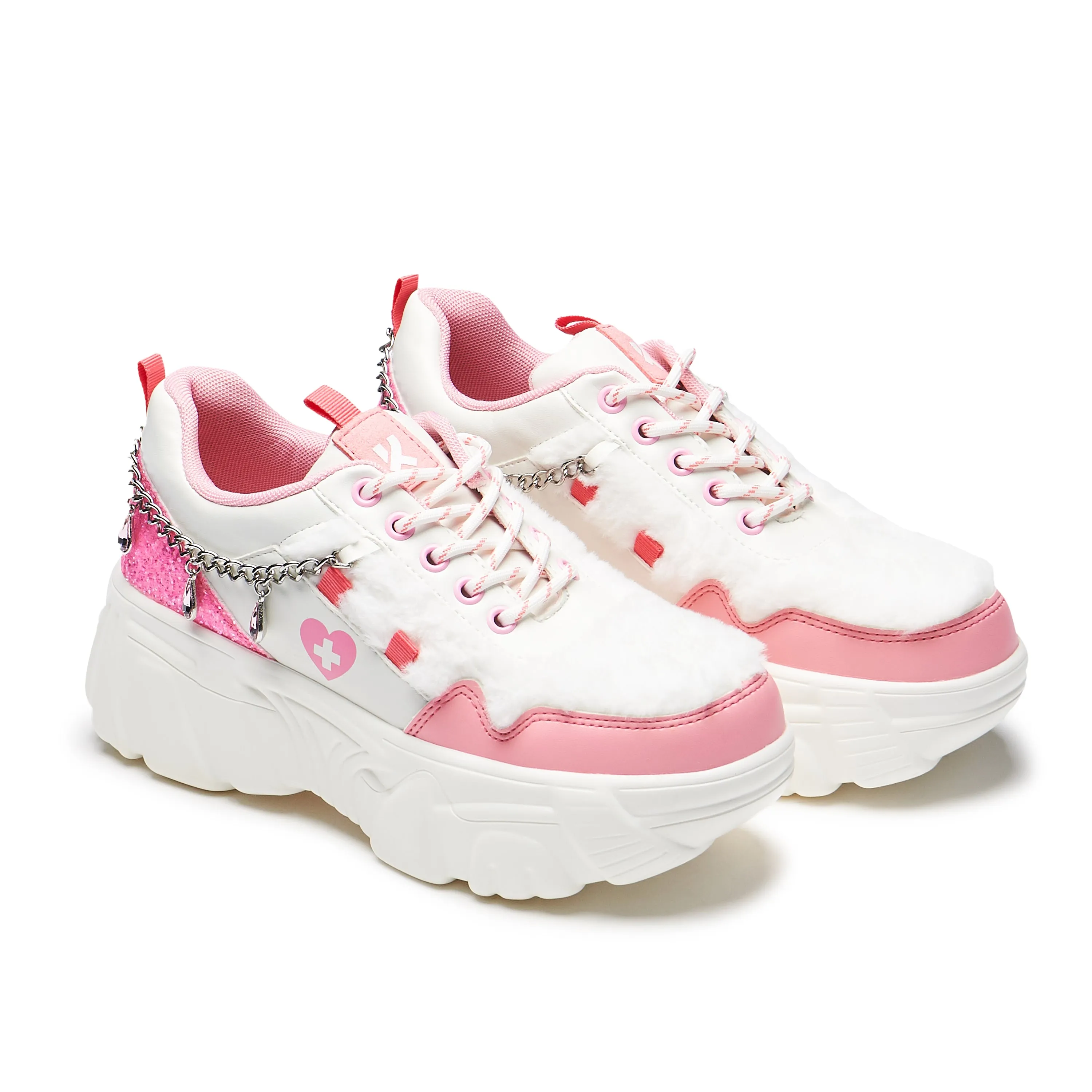 Kawaii Cryptid Chain Trainers - White sold by Koi Footwear product image thumbnail 3