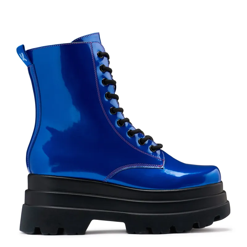 Deathwatch Trident Platform Boots - Cobalt Blue sold by Koi Footwear