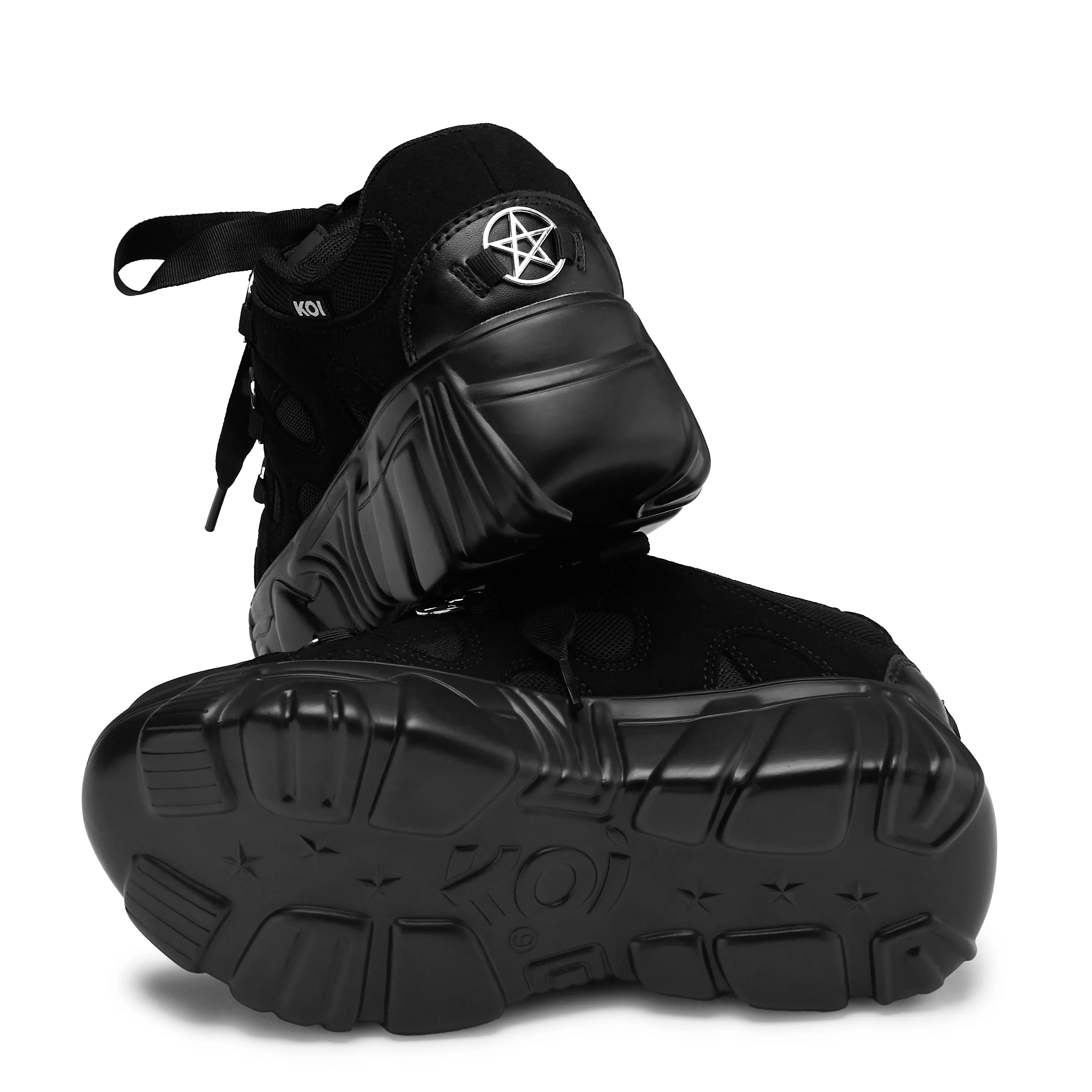 Necromancer Chunky Platform Trainers - Black sold by Koi Footwear product image thumbnail 5