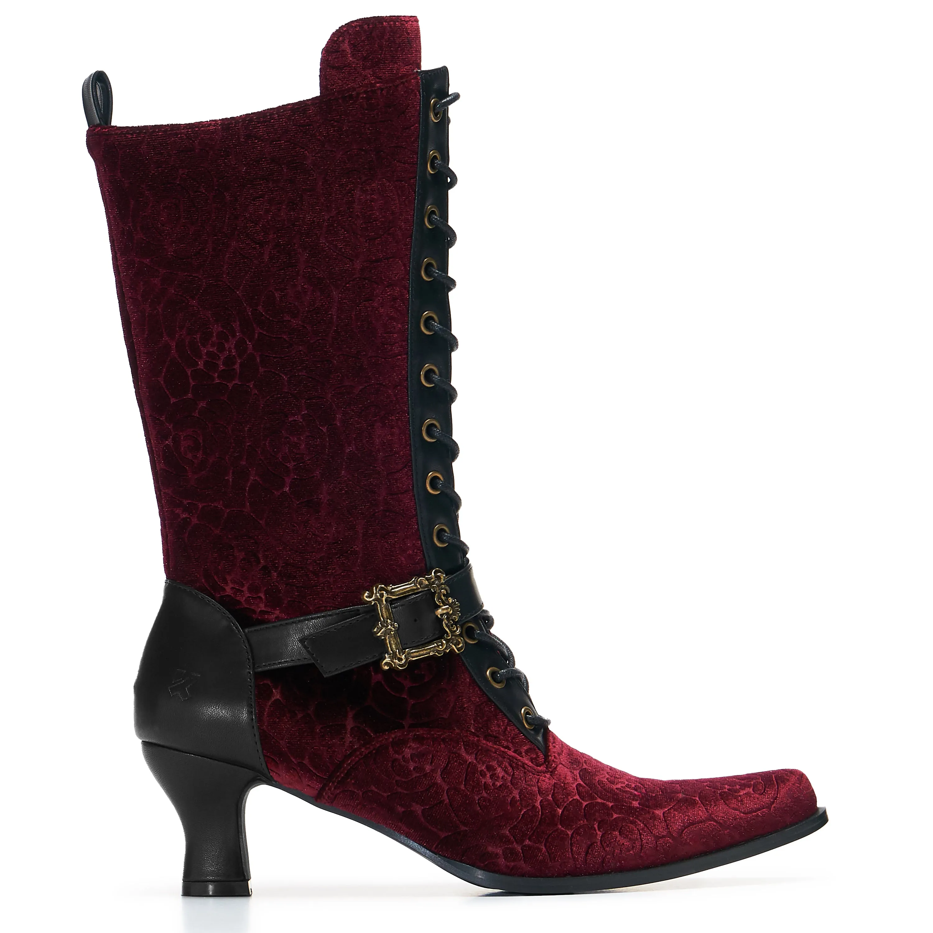 Timeless Truths Ornate Victorian Boots - Burgundy sold by Koi Footwear product image thumbnail 2
