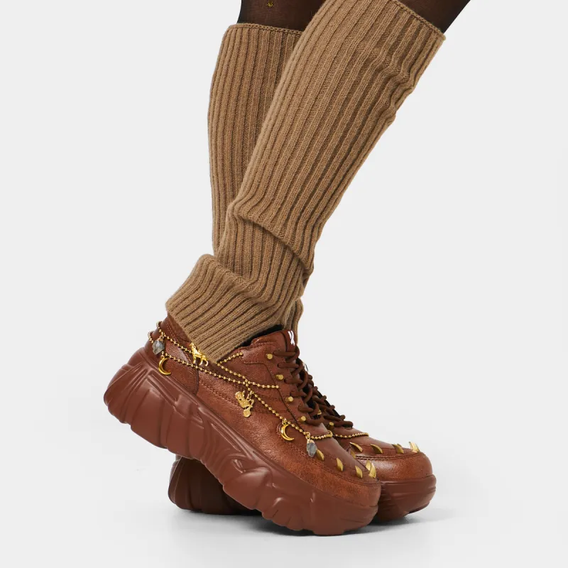 Loca Jinx Charm Trainers - Brown sold by Koi Footwear