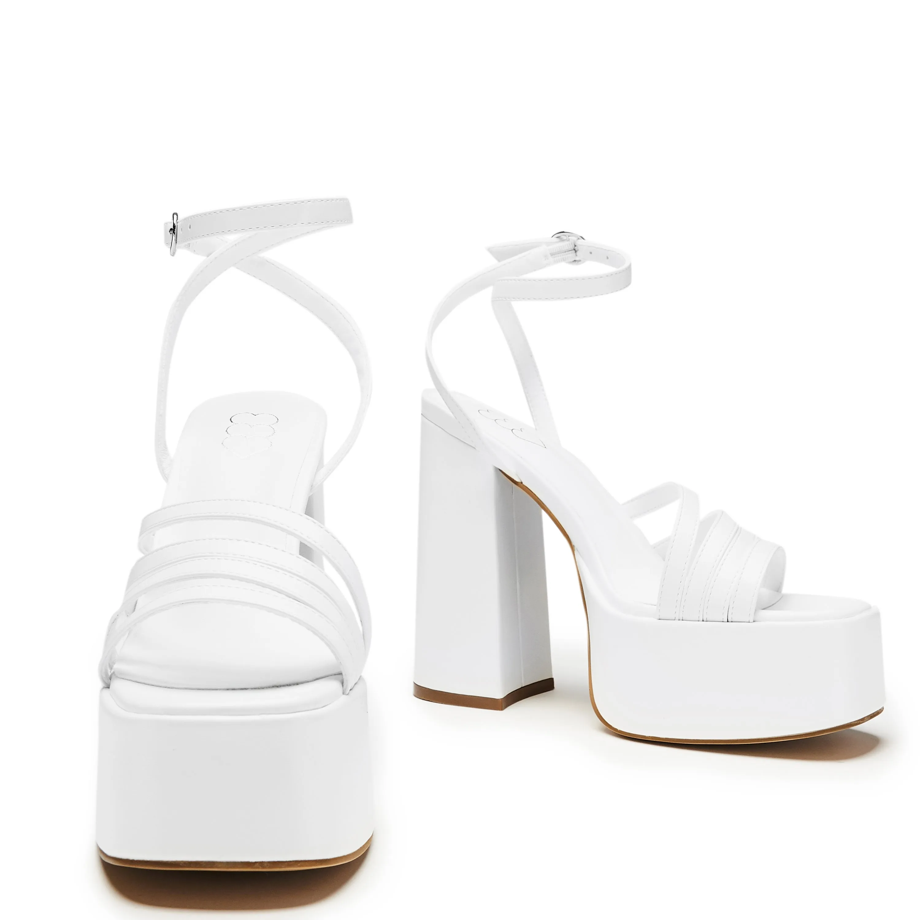 DBP52 WHITE PLATFORM HEEL sold by Koi Footwear product image thumbnail 4