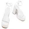 DBP52 WHITE PLATFORM HEEL sold by Koi Footwear