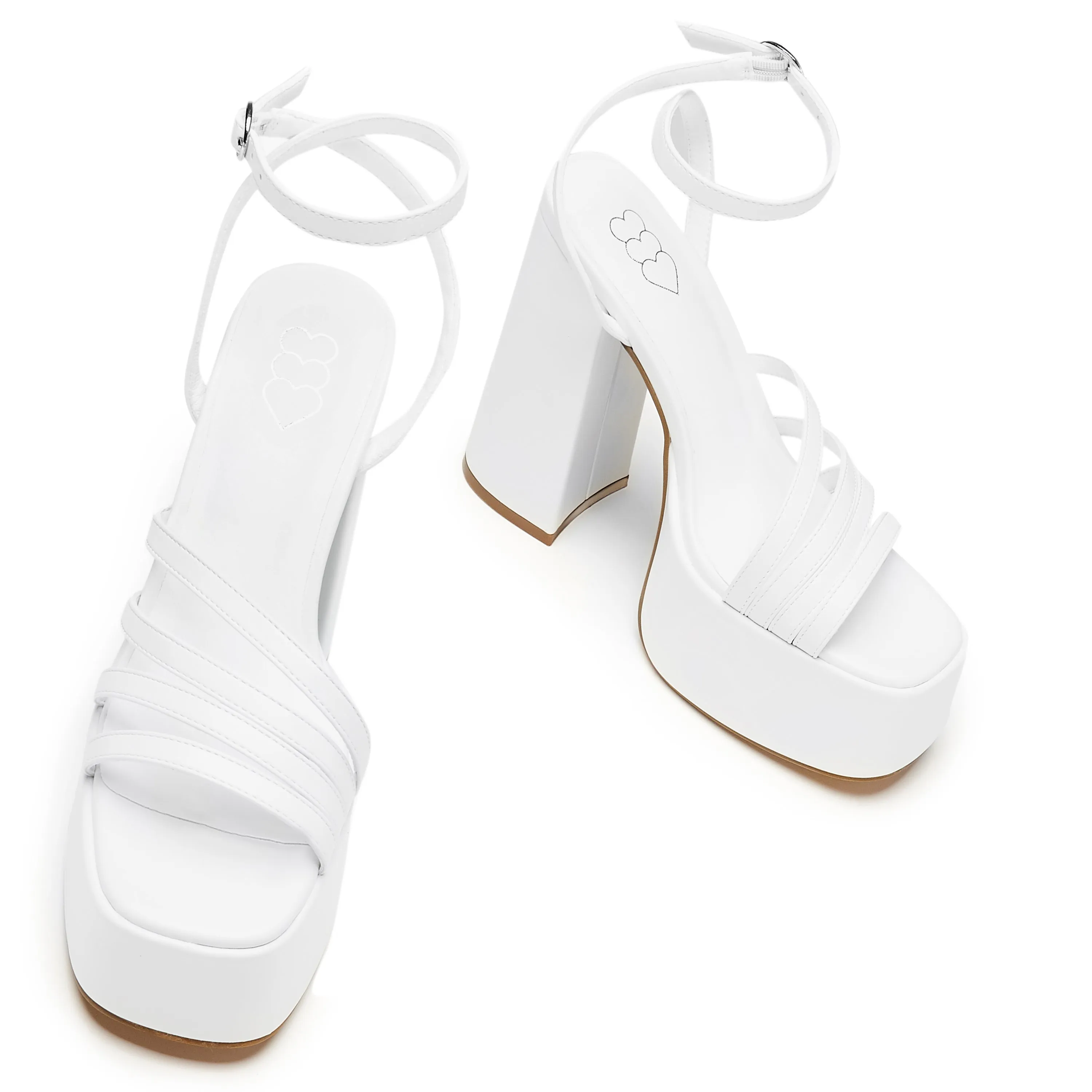 DBP52 WHITE PLATFORM HEEL sold by Koi Footwear product image thumbnail 2