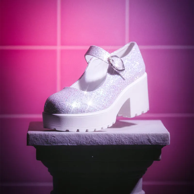 Glitter Mary Janes ‘Damn it Janet! Edition’ sold by Koi Footwear
