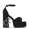 Frank N Furter Charm Heels - Black sold by Koi Footwear