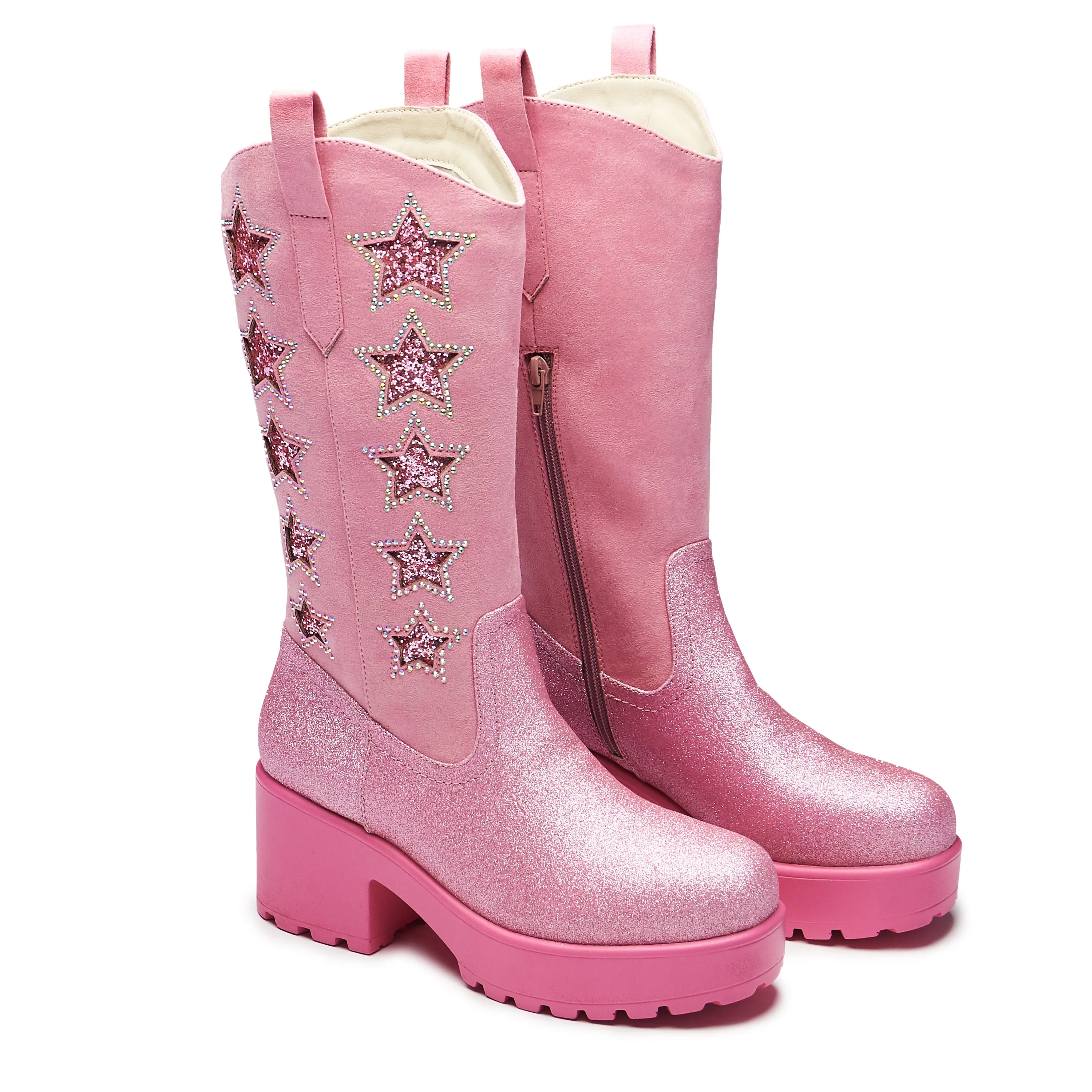 Pastel Supernova Chunky Cowboy Boots - Pink sold by Koi Footwear product image thumbnail 2