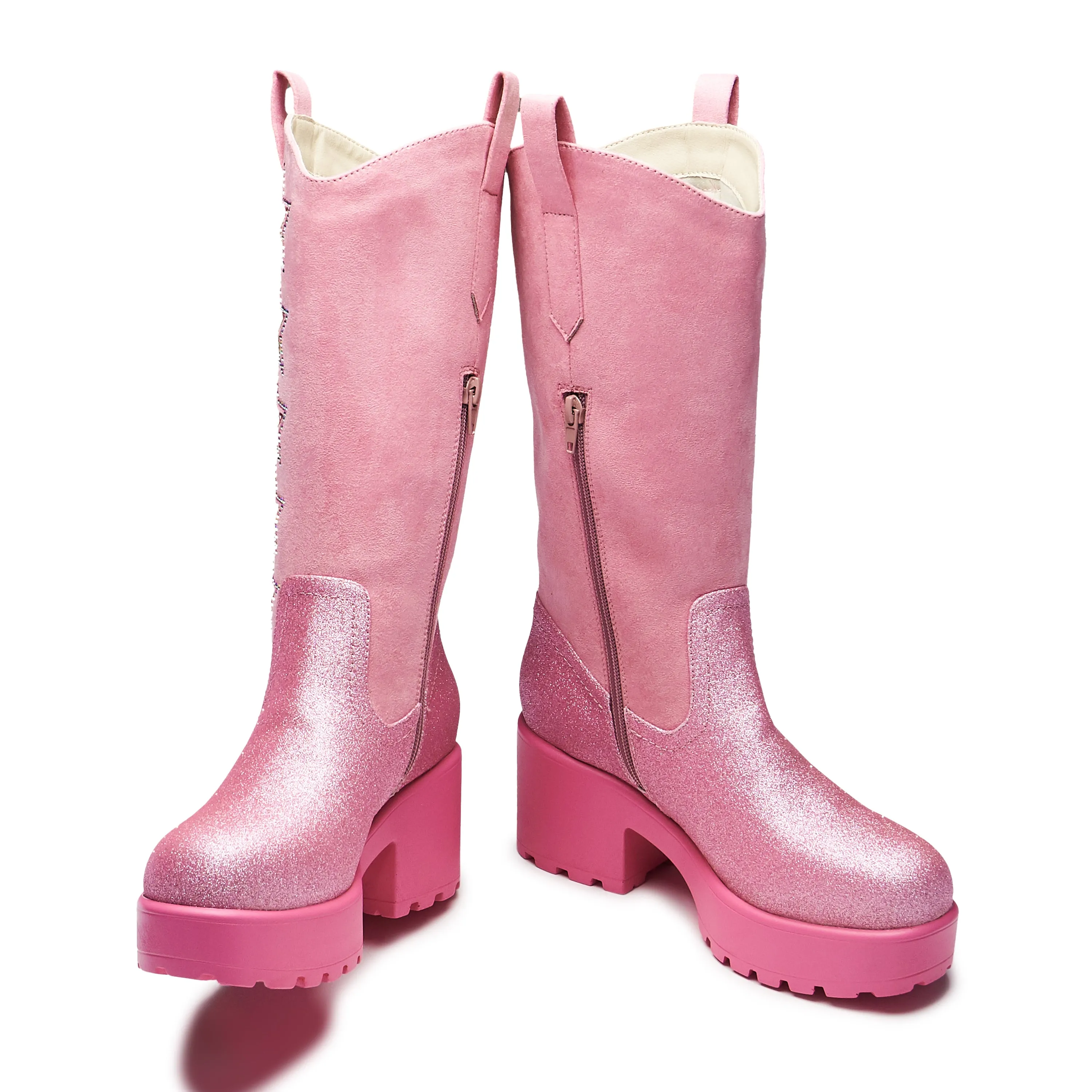 Pastel Supernova Chunky Cowboy Boots - Pink sold by Koi Footwear product image thumbnail 4
