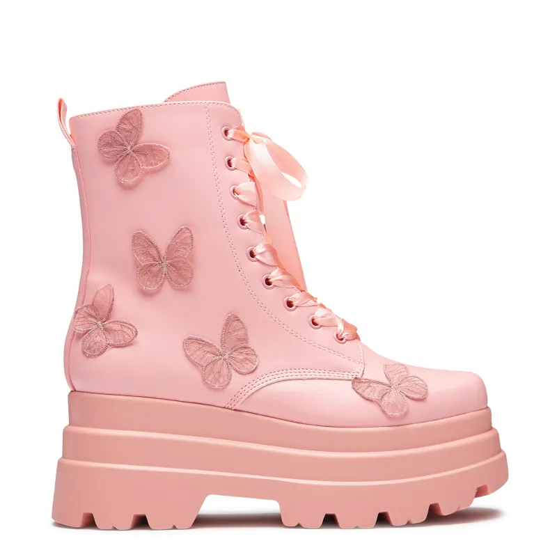 Good Fairy Queen Butterfly Boots - Pink sold by Koi Footwear