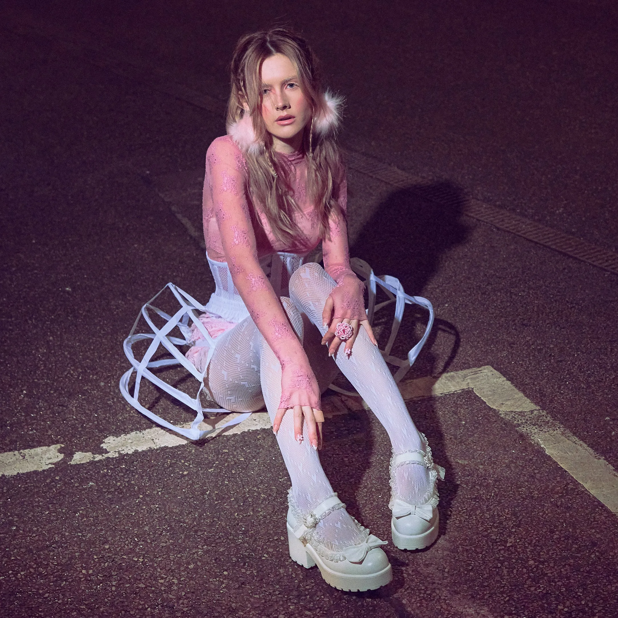 Tira Ruffle Mary Janes ‘ Porcelain Delights Edition’ sold by Koi Footwear product image thumbnail 3