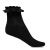Divine Ruffle Black Socks sold by Koi Footwear