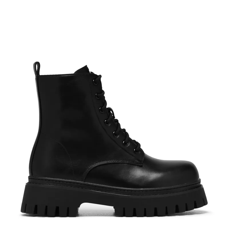 Lavell Lace Up Boots - Black sold by Koi Footwear