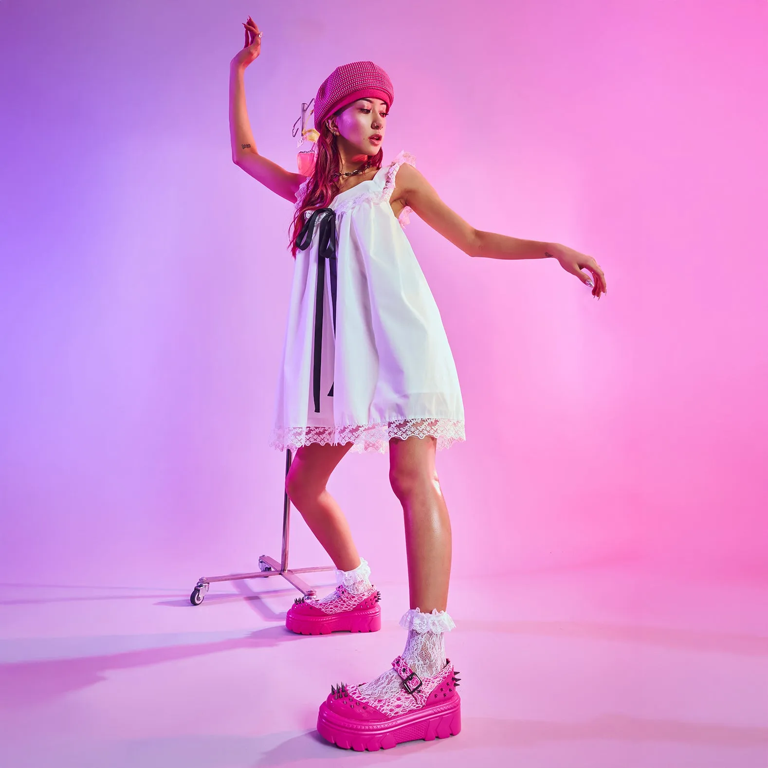 Candyfloss Demon Spiked Stomper Mary Janes sold by Koi Footwear product image thumbnail 4