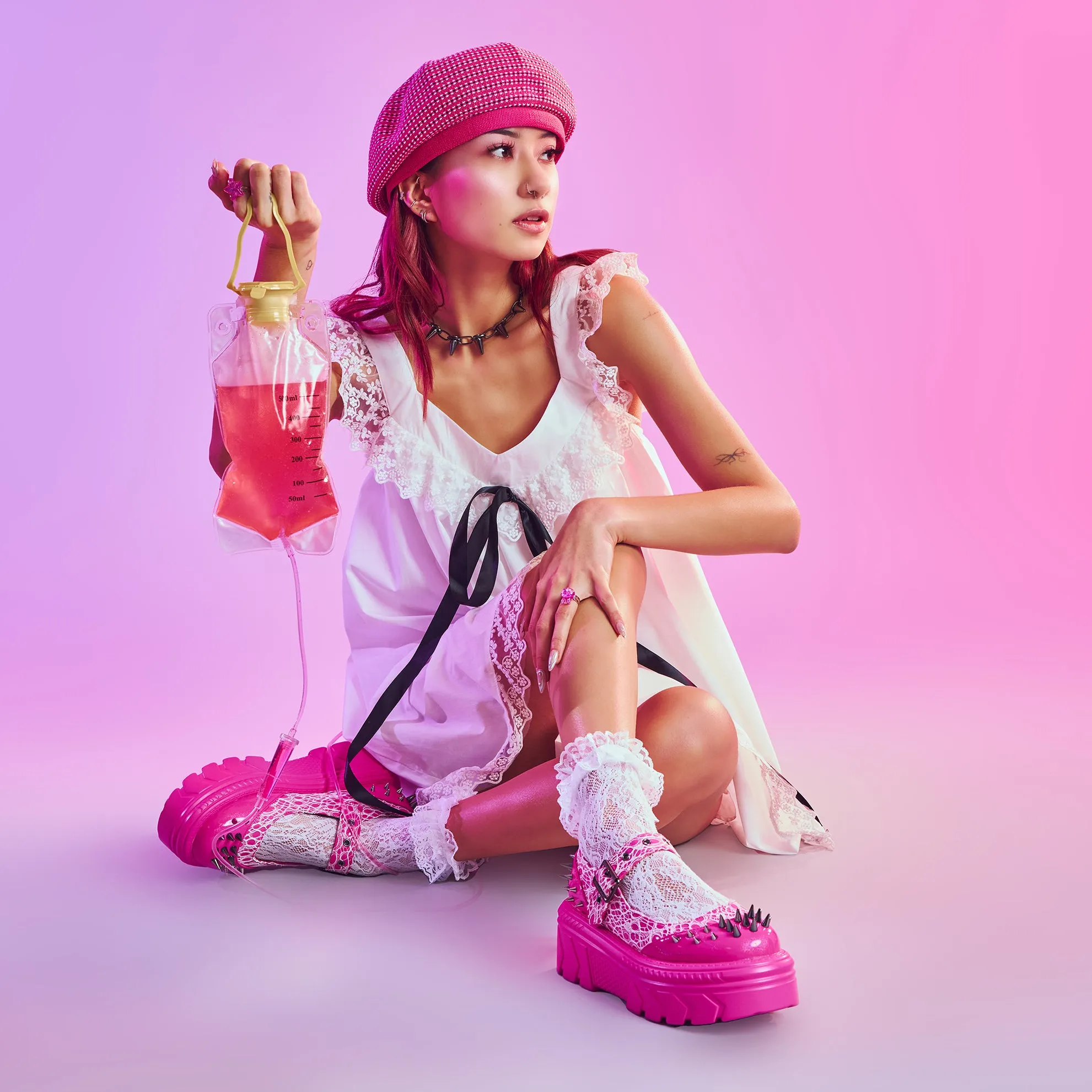 Candyfloss Demon Spiked Stomper Mary Janes sold by Koi Footwear product image thumbnail 2