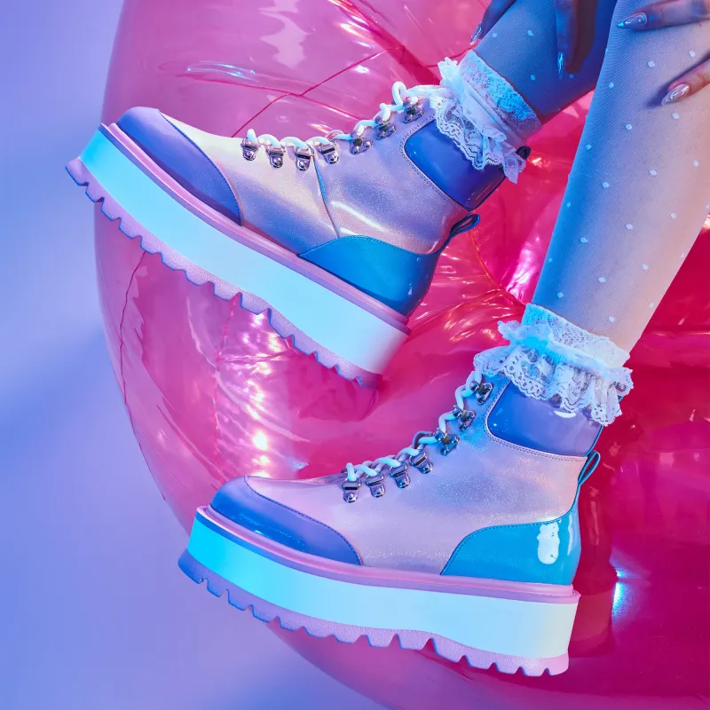 Kawaii Hydra Hi Shine Platform Boots sold by Koi Footwear