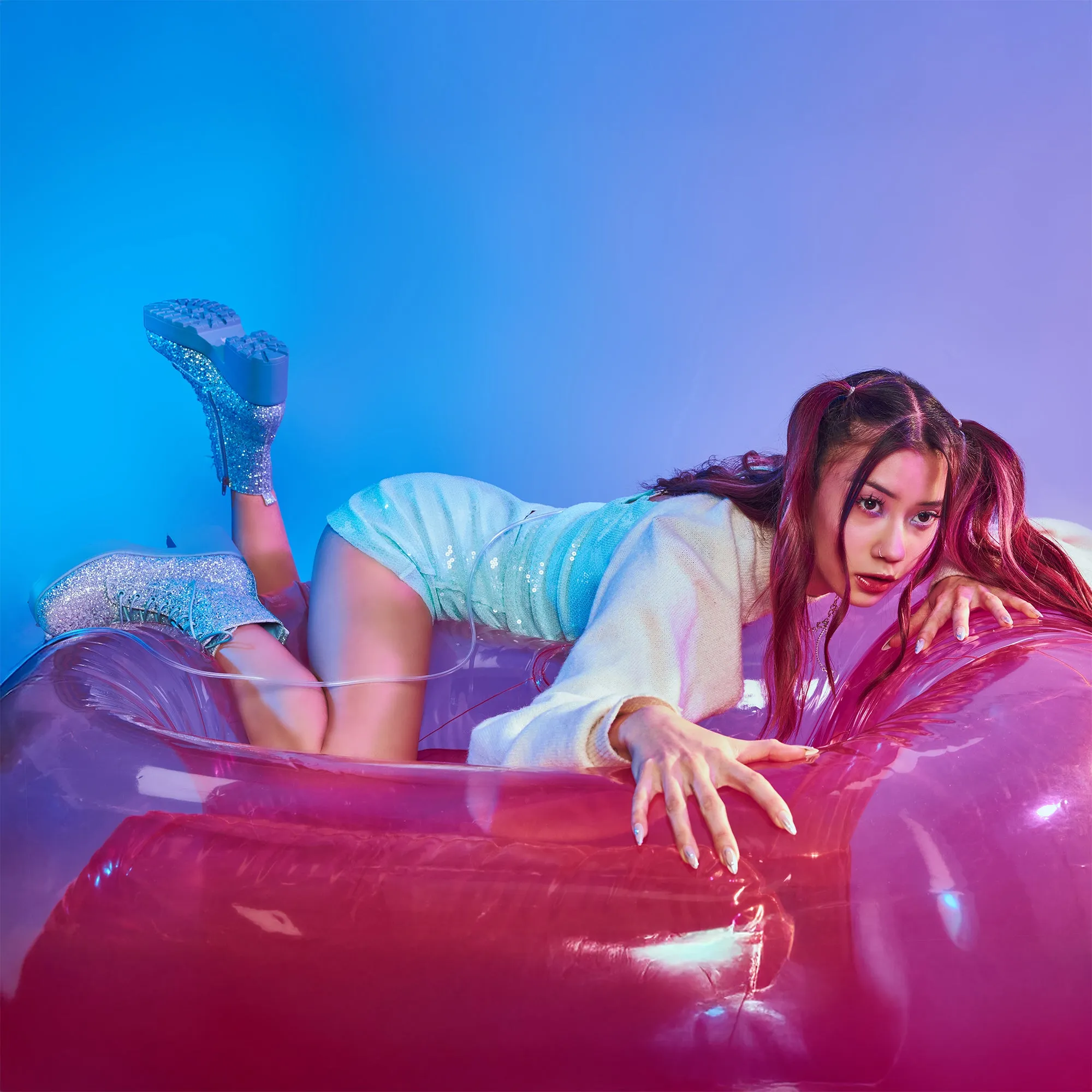 Wizard’s Spell Platform Glitter Boots - Aqua sold by Koi Footwear product image thumbnail 3