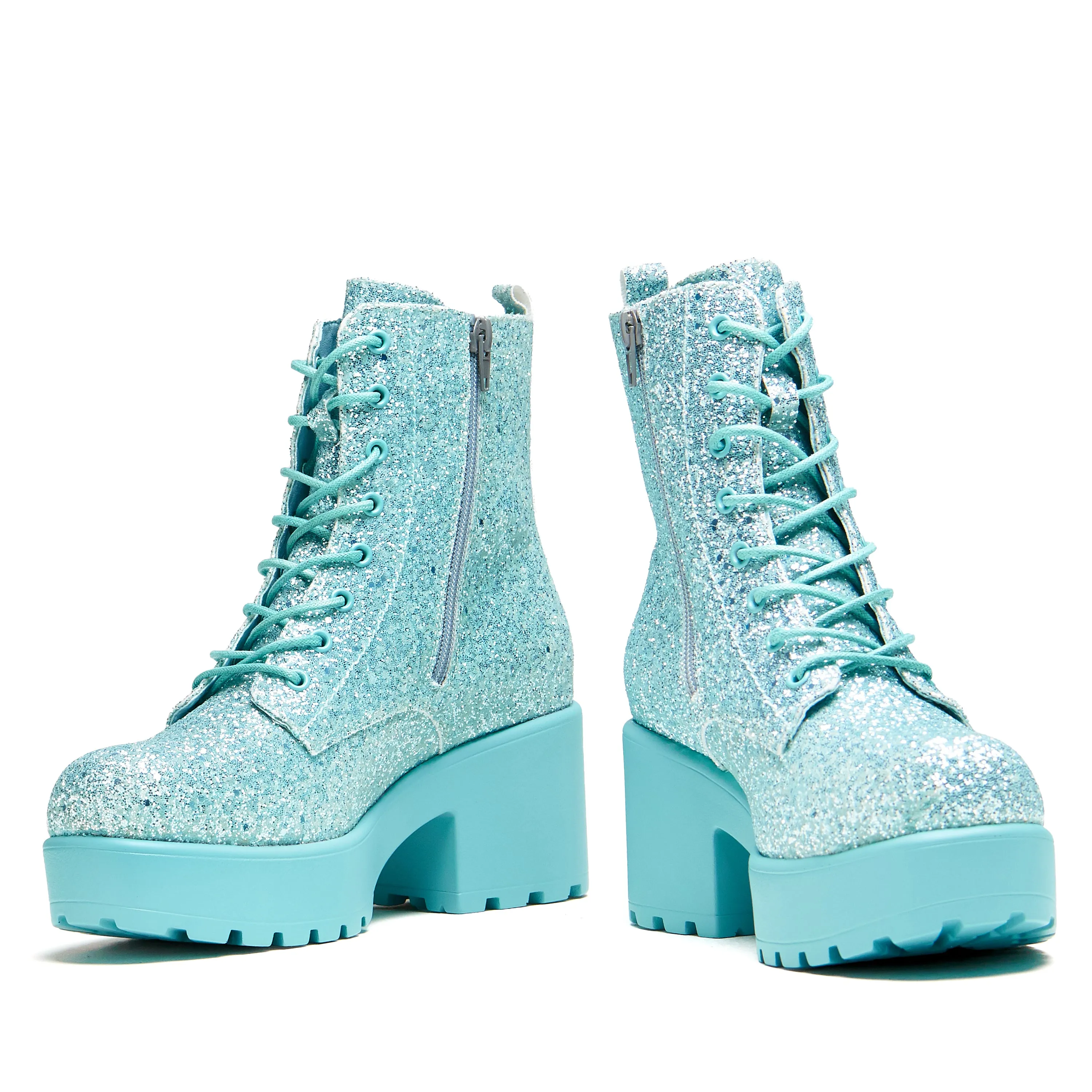 Wizard’s Spell Platform Glitter Boots - Aqua sold by Koi Footwear product image thumbnail 5