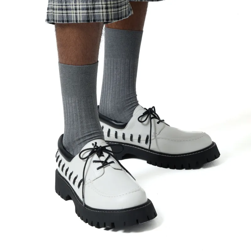 Tenar Men's Boat Shoes - Cream made by Koi Footwear