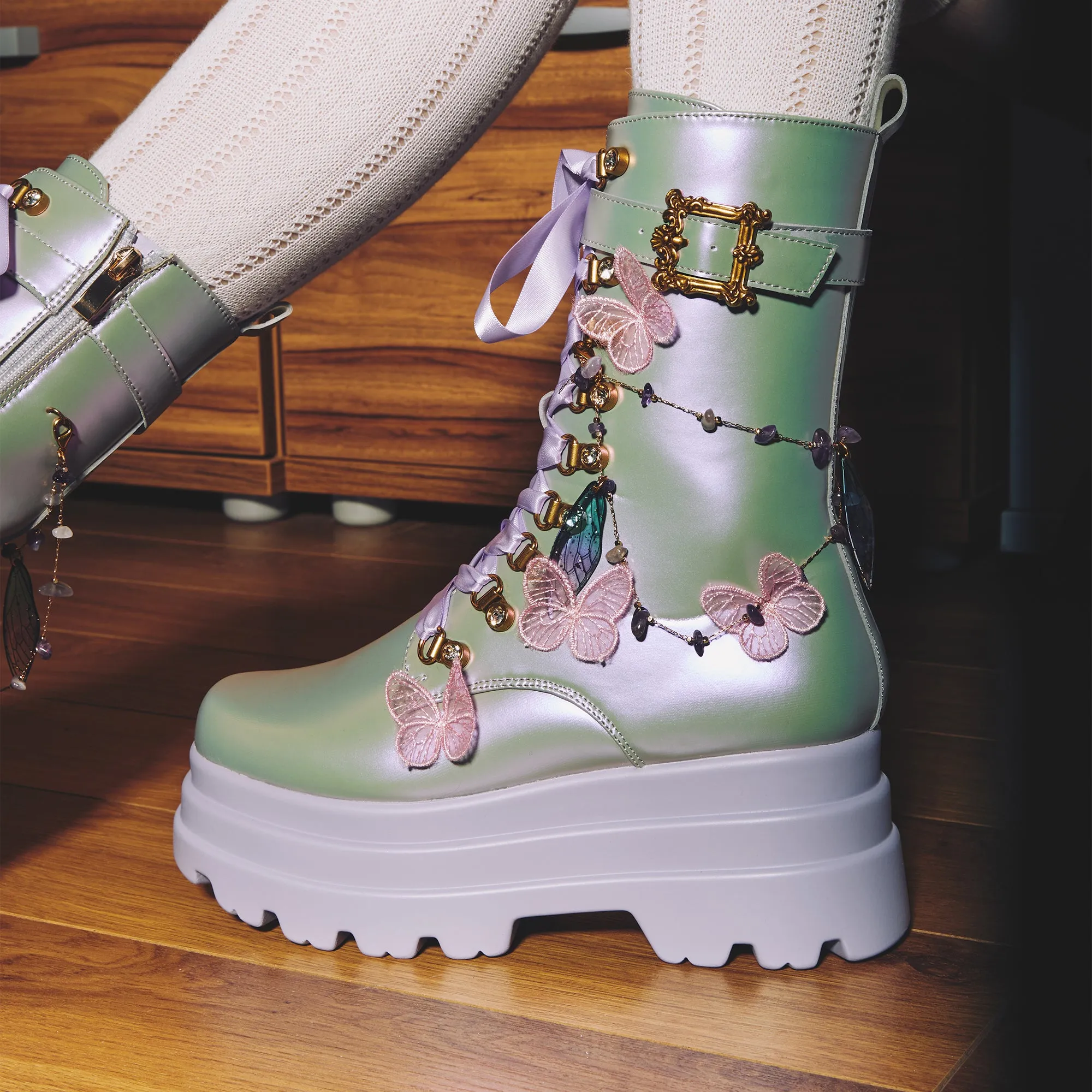 Nature's Flurry Trident Platform Boots - Purple sold by Koi Footwear product image thumbnail 2