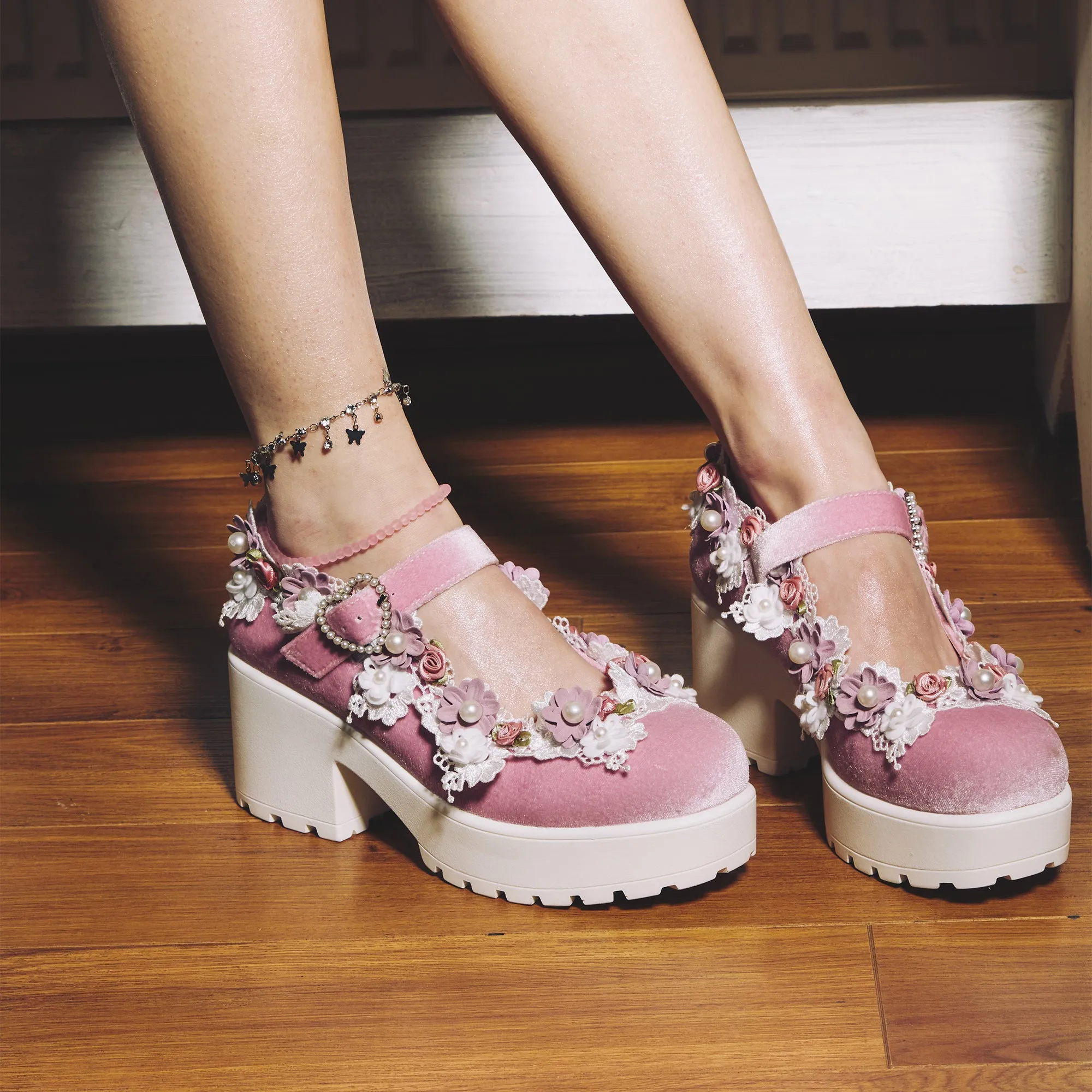 Tira Pink Mary Janes ‘Fairy Powder Edition’ sold by Koi Footwear product image thumbnail 3