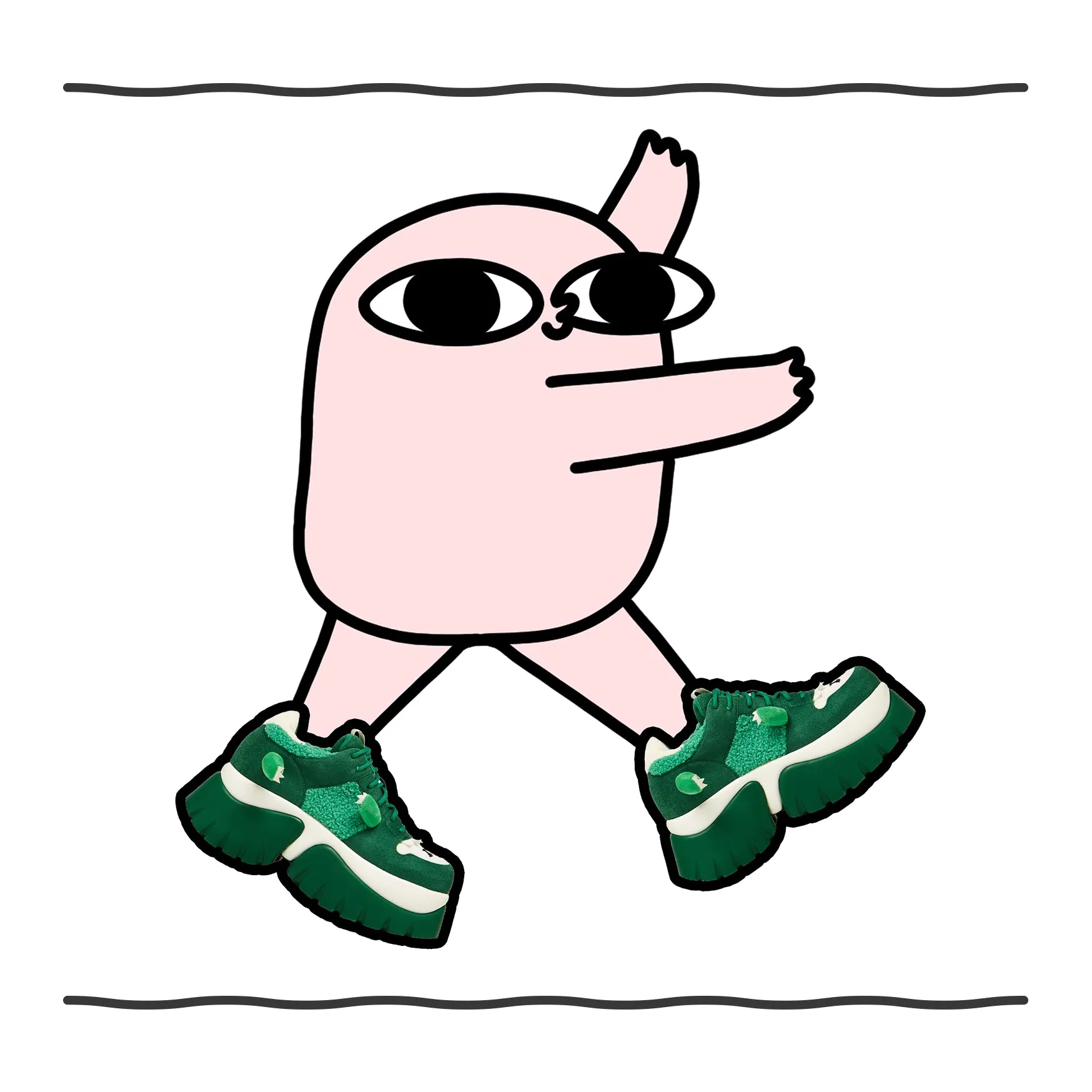 Beanzilla Platform Trainers - Green sold by Koi Footwear product image thumbnail 2