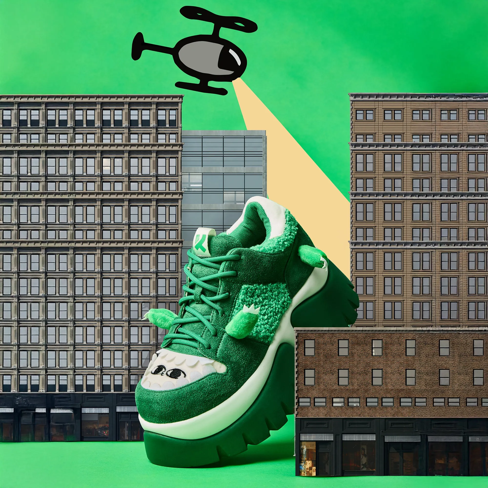 Beanzilla Platform Trainers - Green sold by Koi Footwear product image thumbnail 4