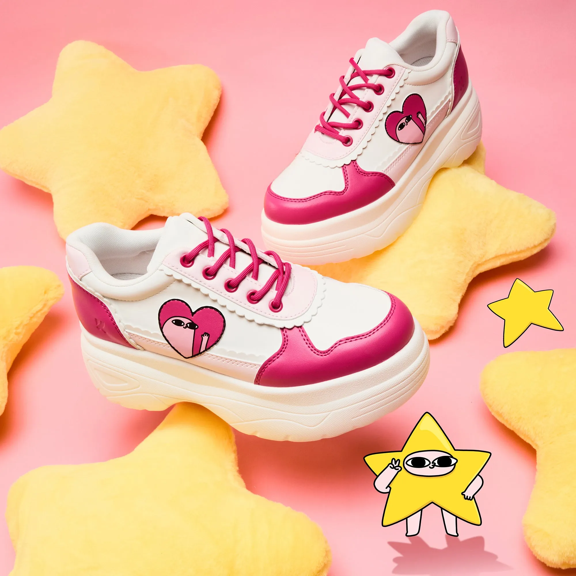 Loveable Antics Chunky Trainers - Pink sold by Koi Footwear product image thumbnail 4