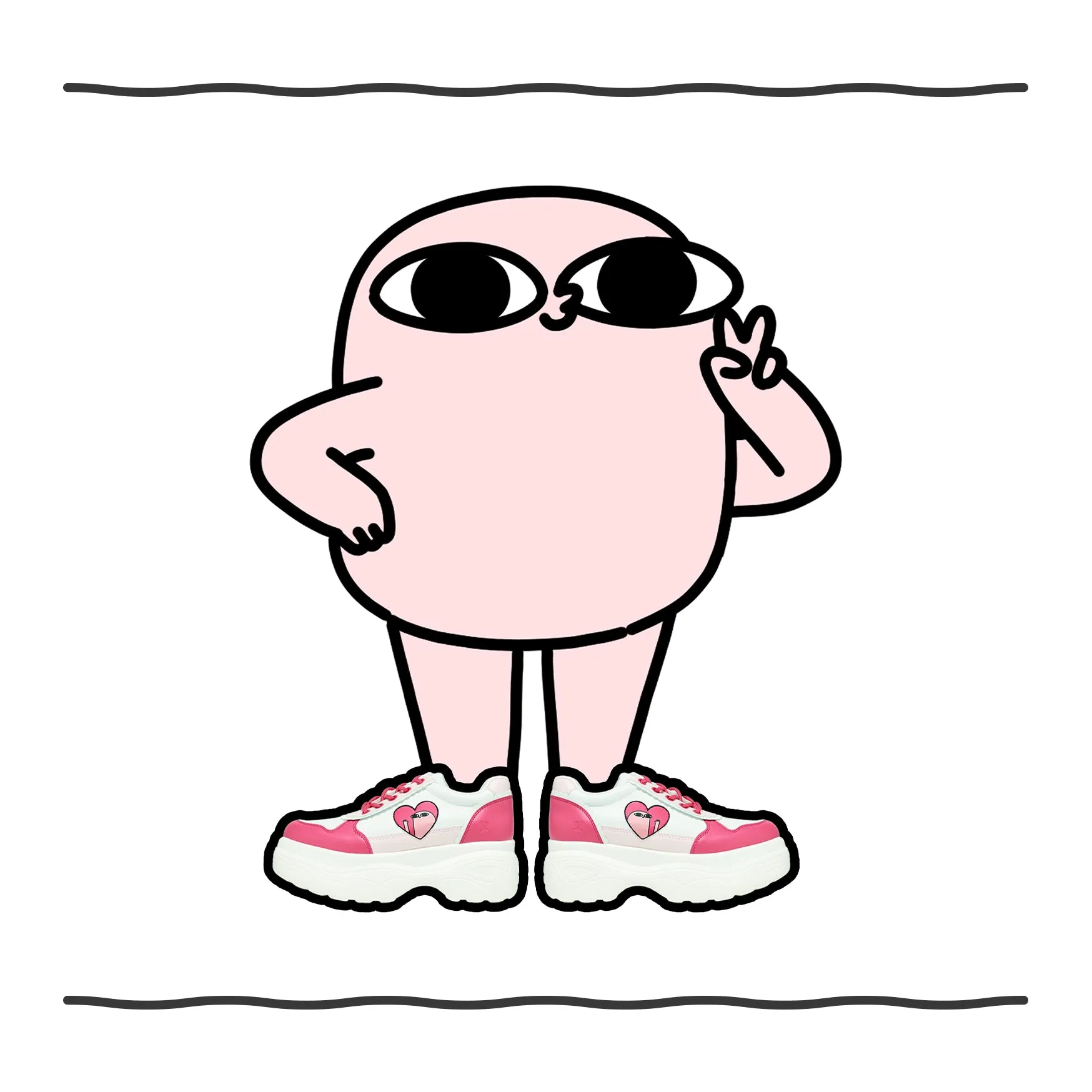 Loveable Antics Chunky Trainers - Pink sold by Koi Footwear product image thumbnail 2