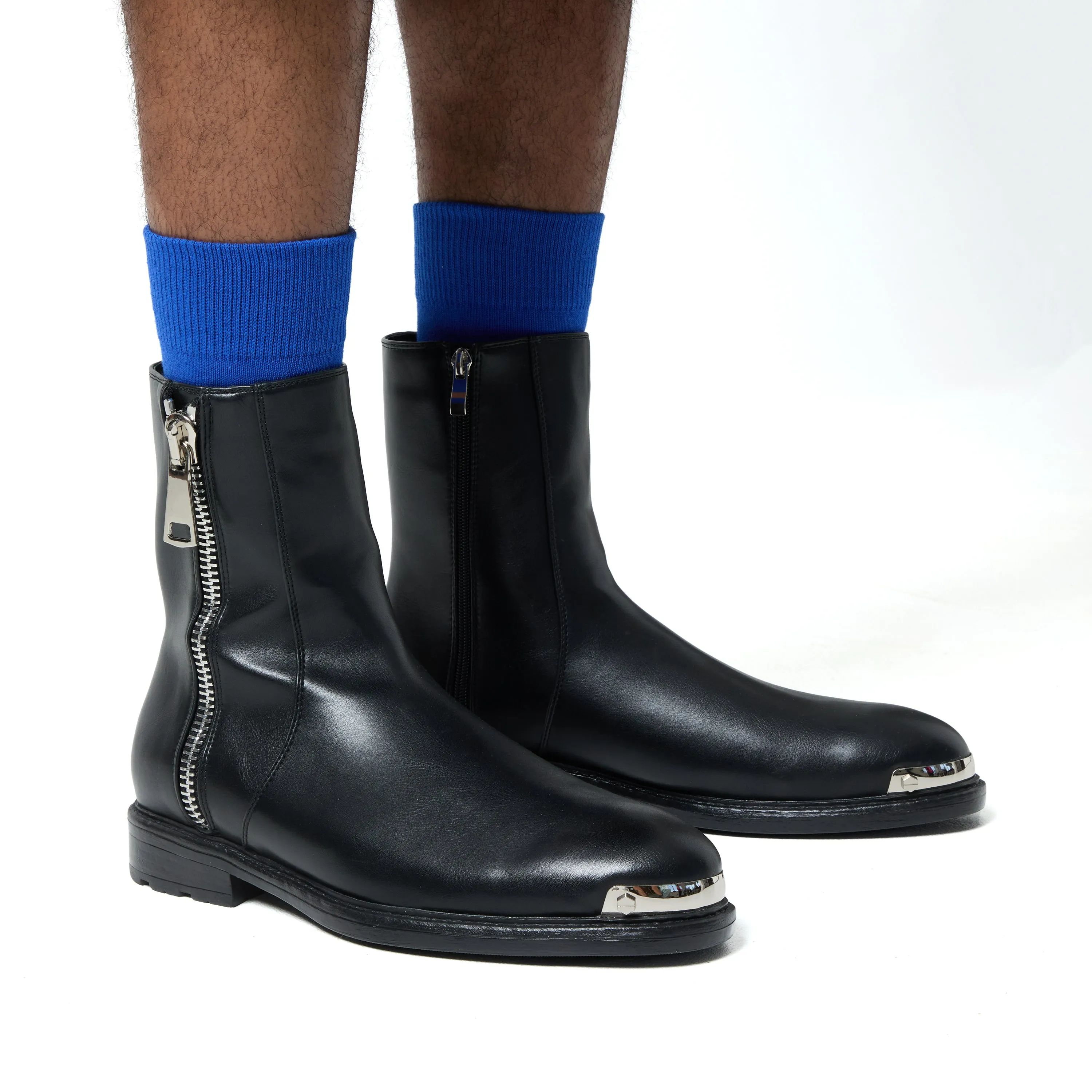 Regicide Men's Zip-up Boots - Black sold by Koi Footwear