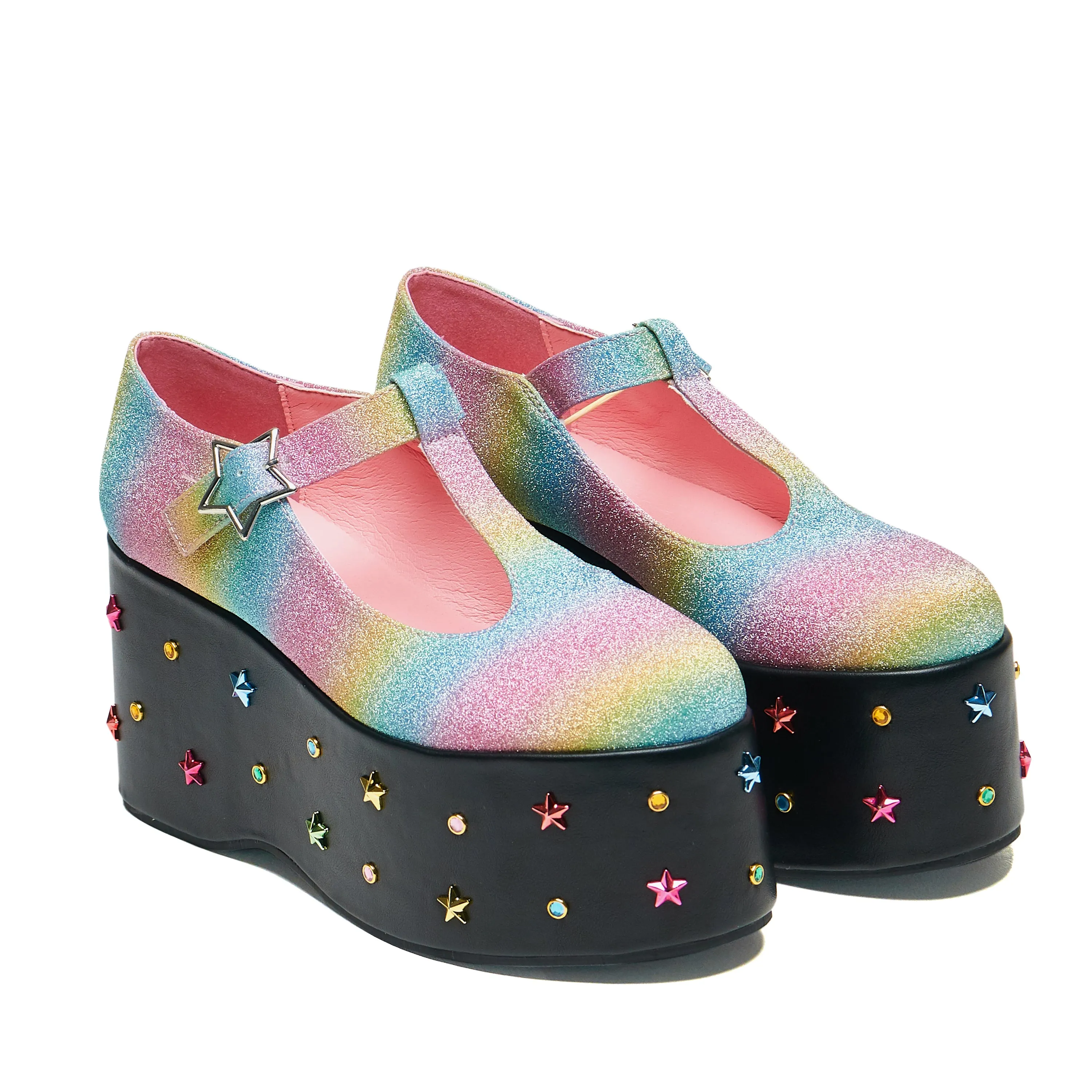 Shino Rainbow Platform Mary Janes - Multi sold by Koi Footwear product image thumbnail 2