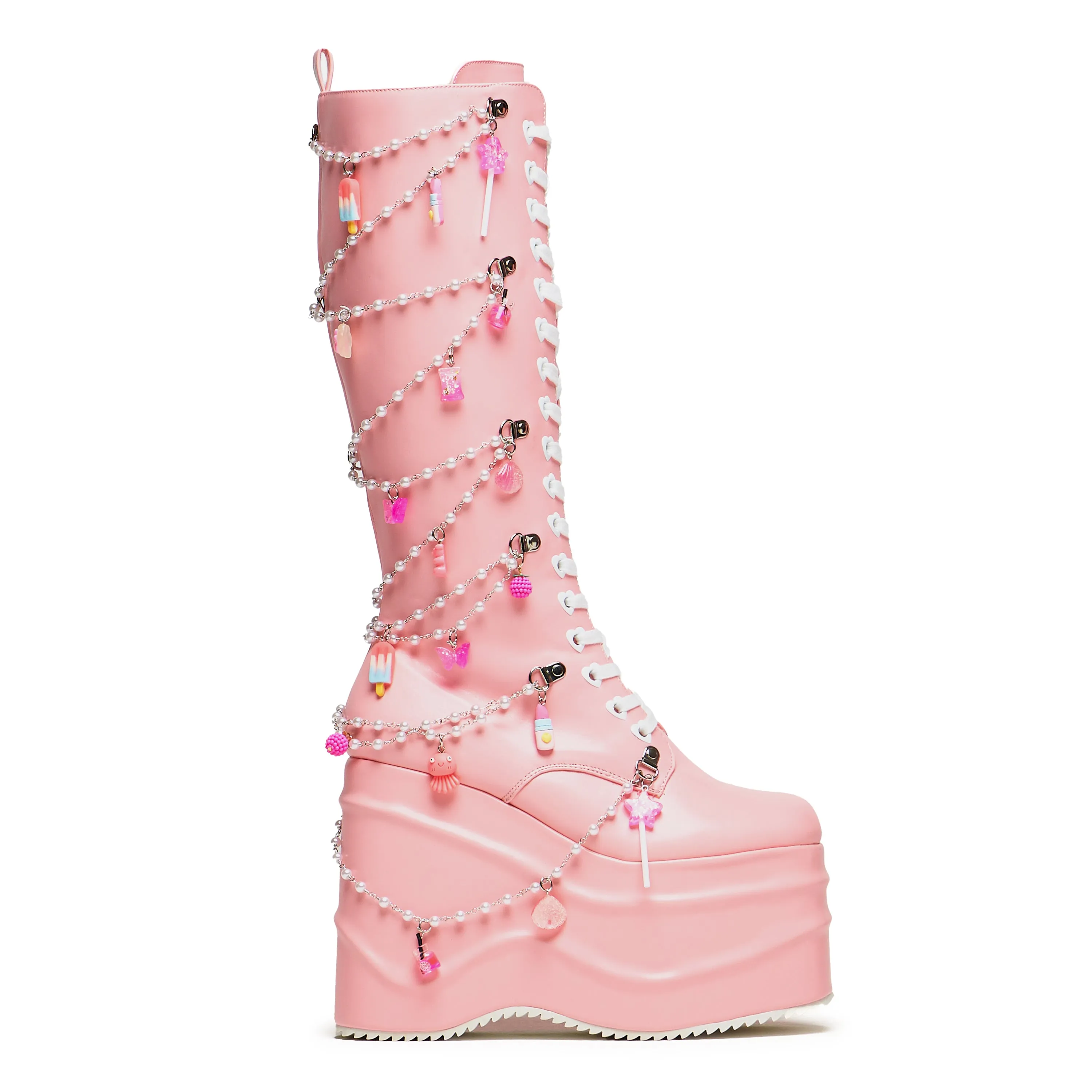 The Dreamscape Charms Long Platform Boots sold by Koi Footwear