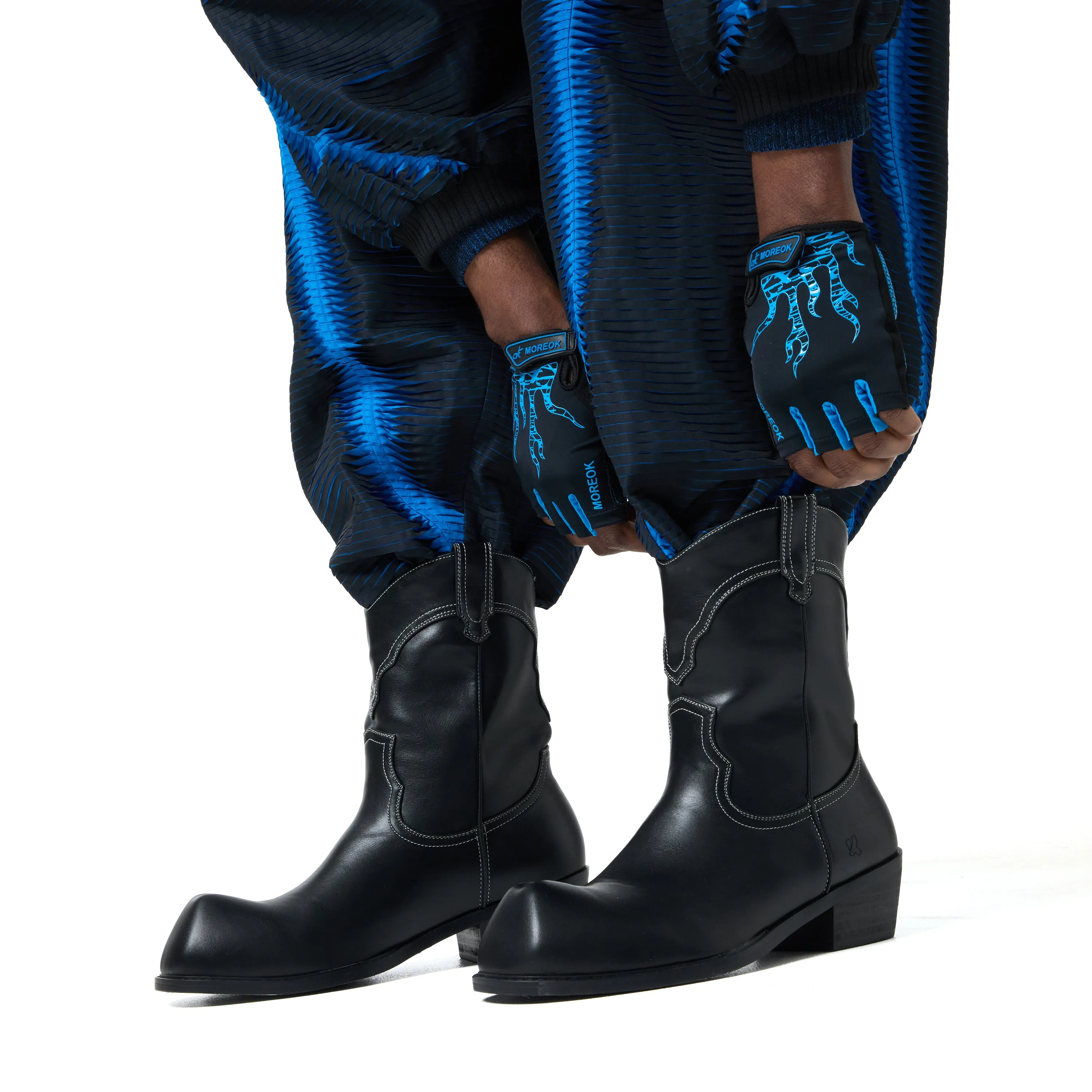 Hexmark Men's Snub Nose Short Cowboy Boots - Black Vintage sold by Koi Footwear product image thumbnail 4