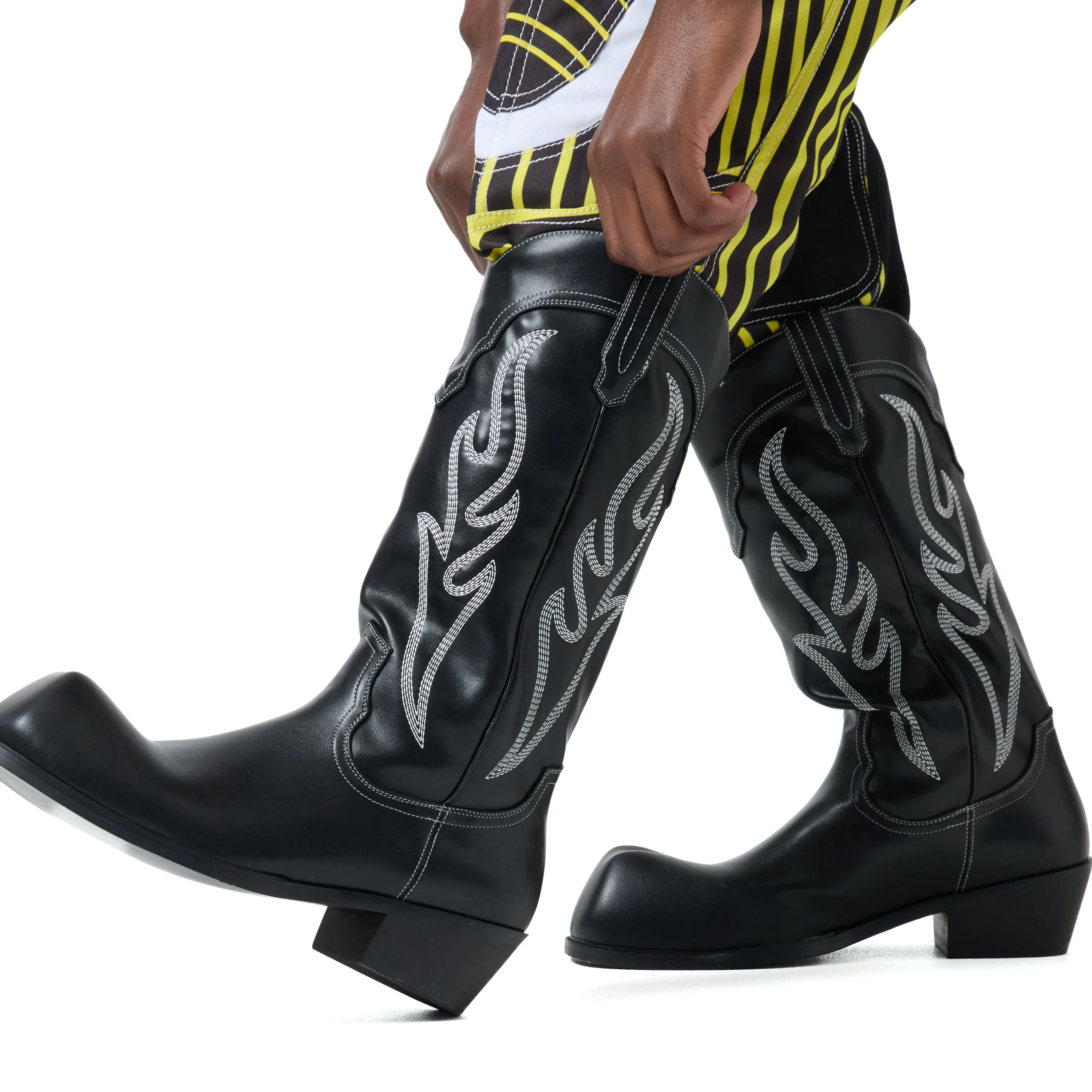 Cryptek Men's Snub Nose Tall Cowboy Boots - Black Vintage sold by Koi Footwear product image thumbnail 2