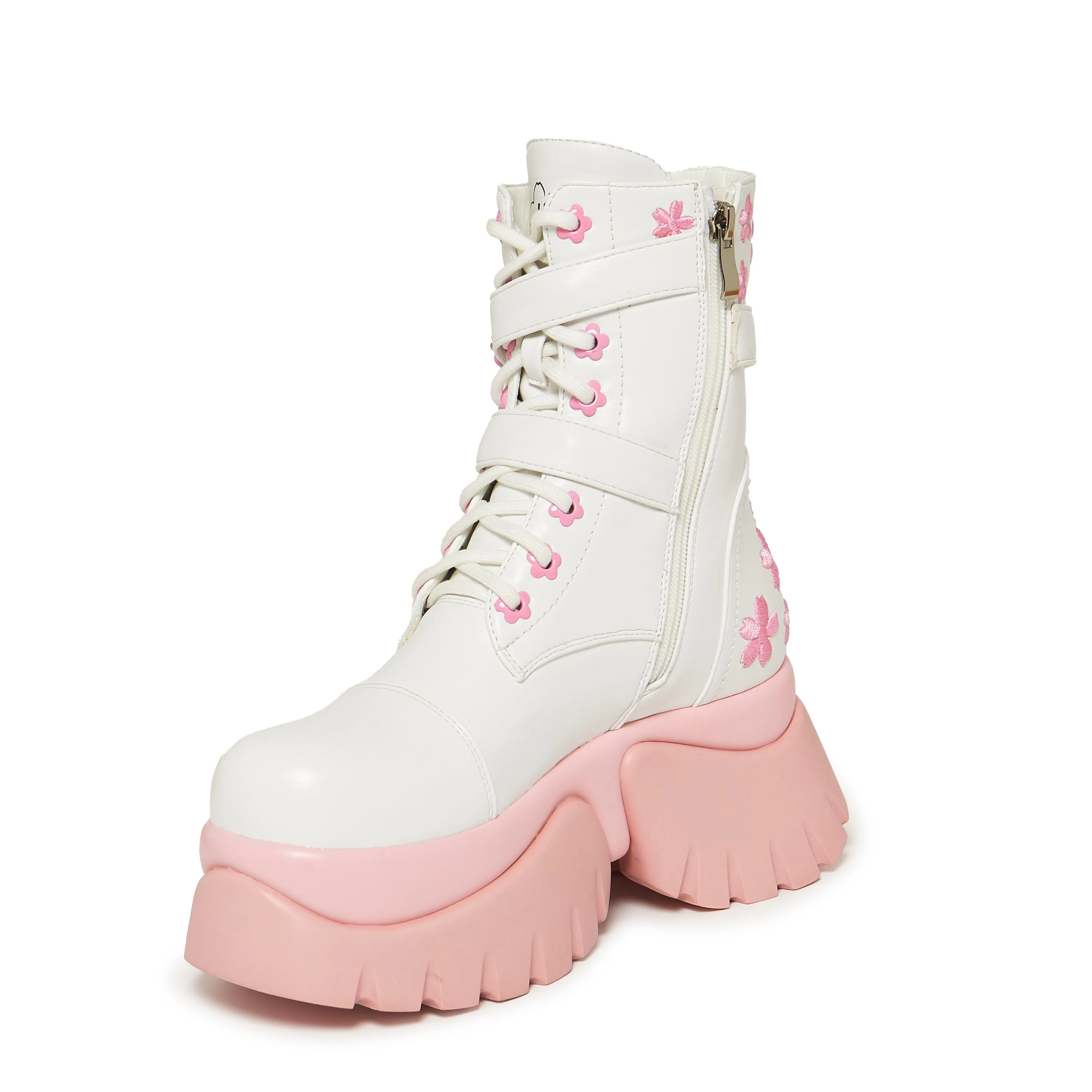Sakura Miku Cherry Blossom ‘Monster’ Boots - White sold by Koi Footwear product image thumbnail 4