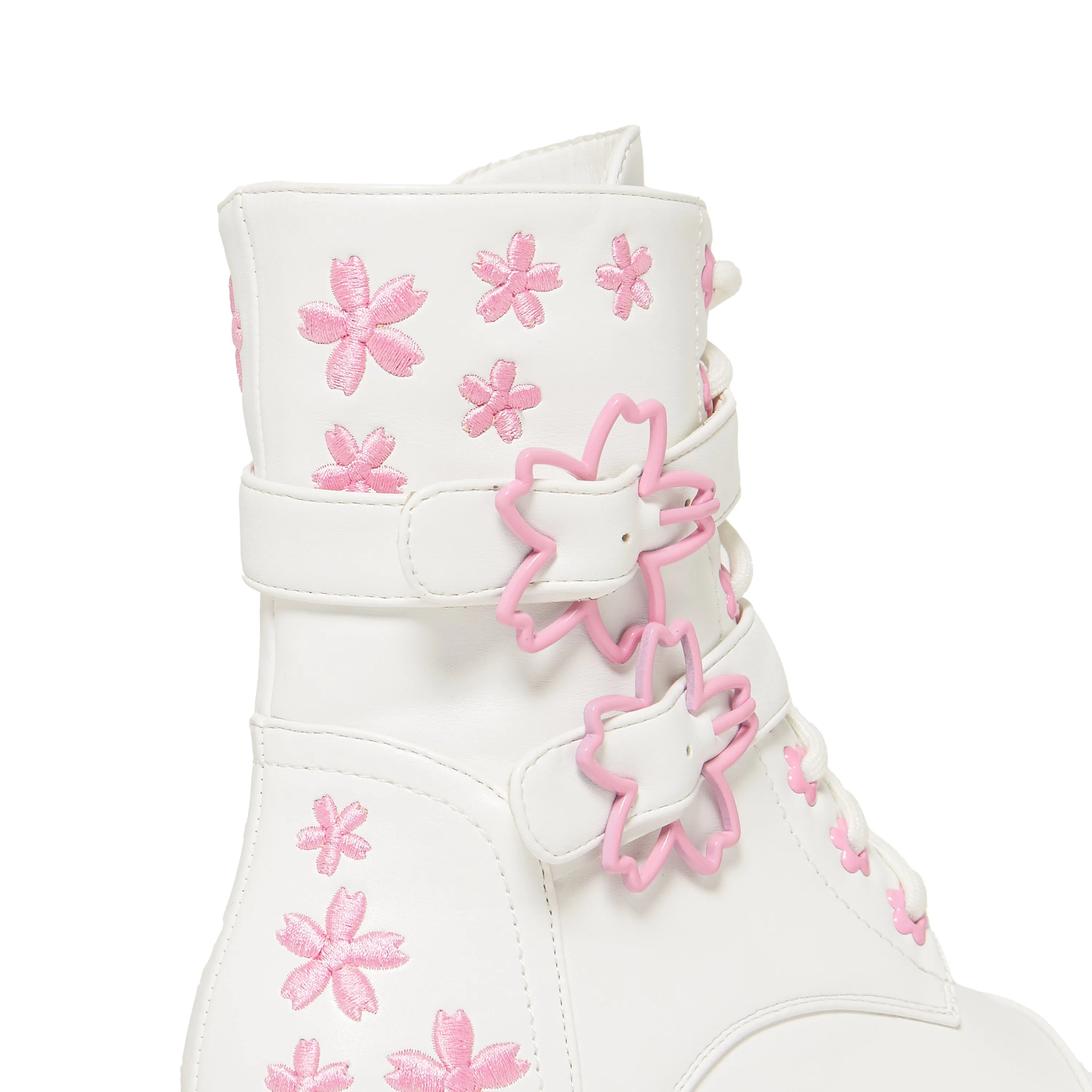 Sakura Miku Cherry Blossom ‘Monster’ Boots - White sold by Koi Footwear product image thumbnail 3