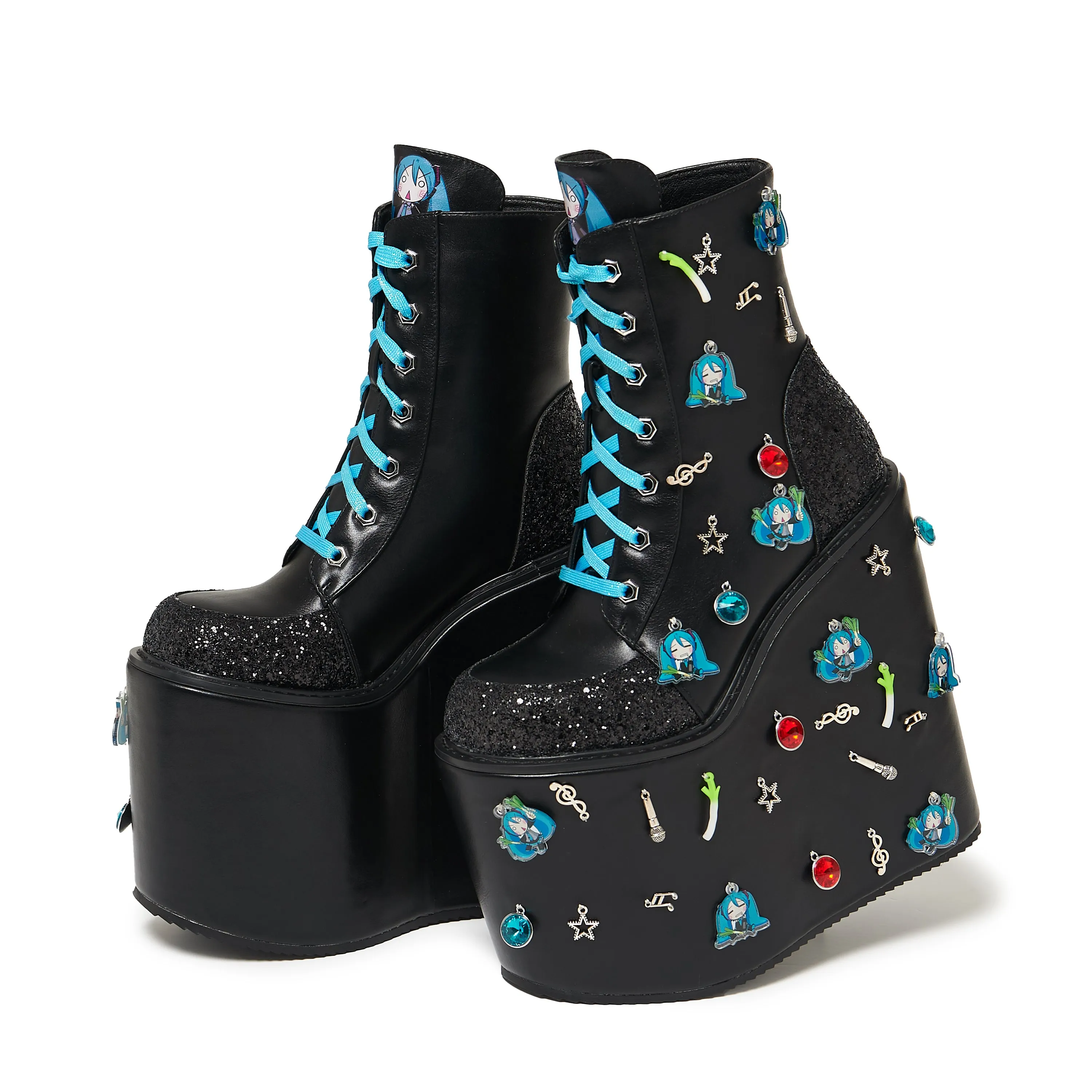 Musical Leek Miku Mega Platform Charm Boots sold by Koi Footwear product image thumbnail 5