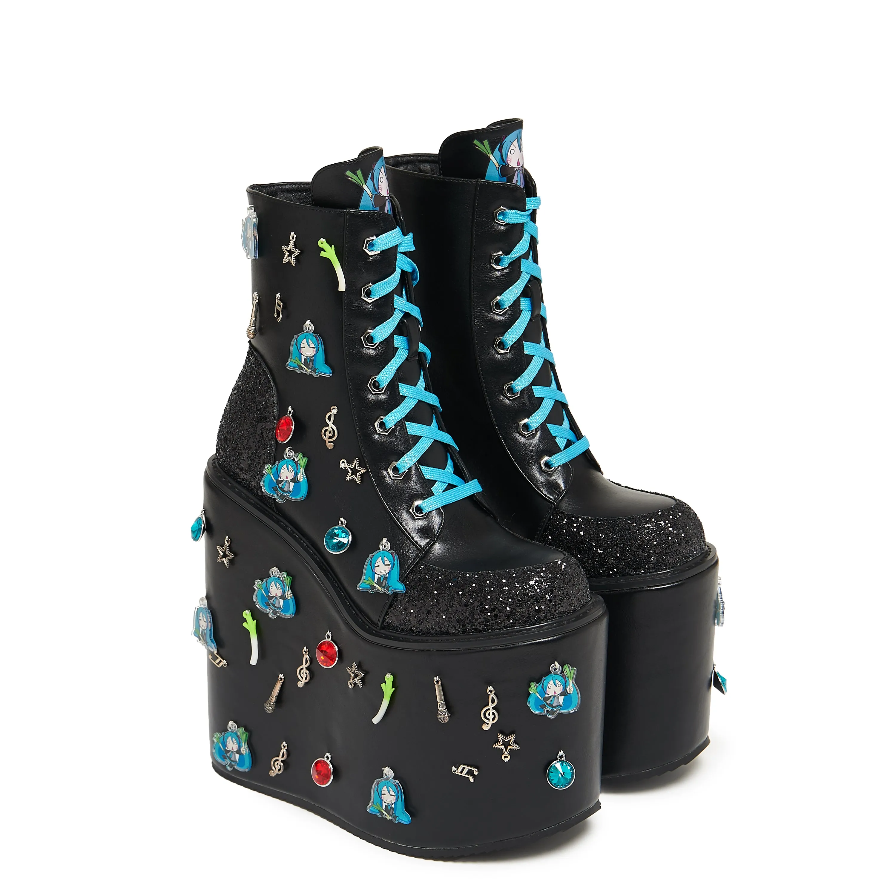Musical Leek Miku Mega Platform Charm Boots sold by Koi Footwear product image thumbnail 2