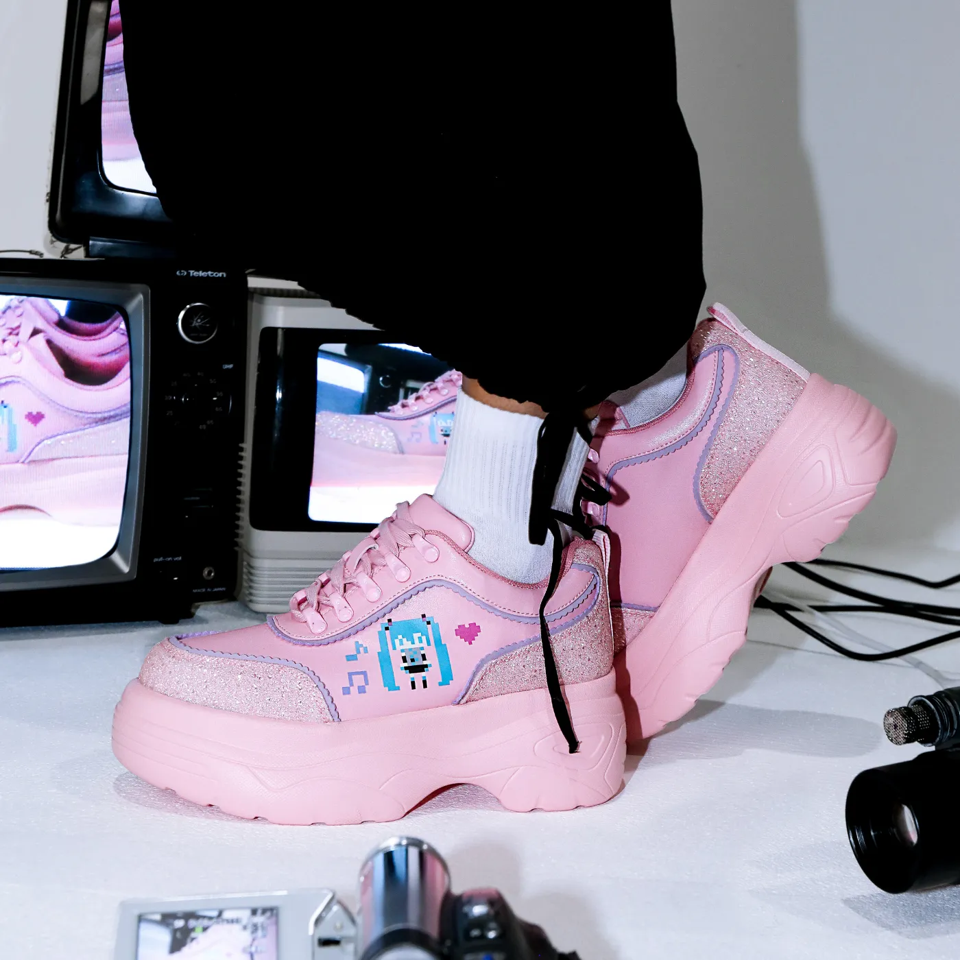Virtual Diva Miku Chunky Trainers - Pink sold by Koi Footwear product image thumbnail 5