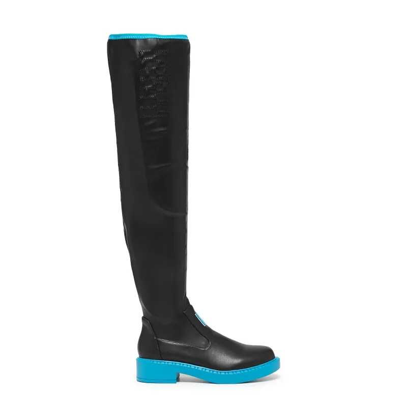 The Hatsune Miku Long Boots - Black sold by Koi Footwear