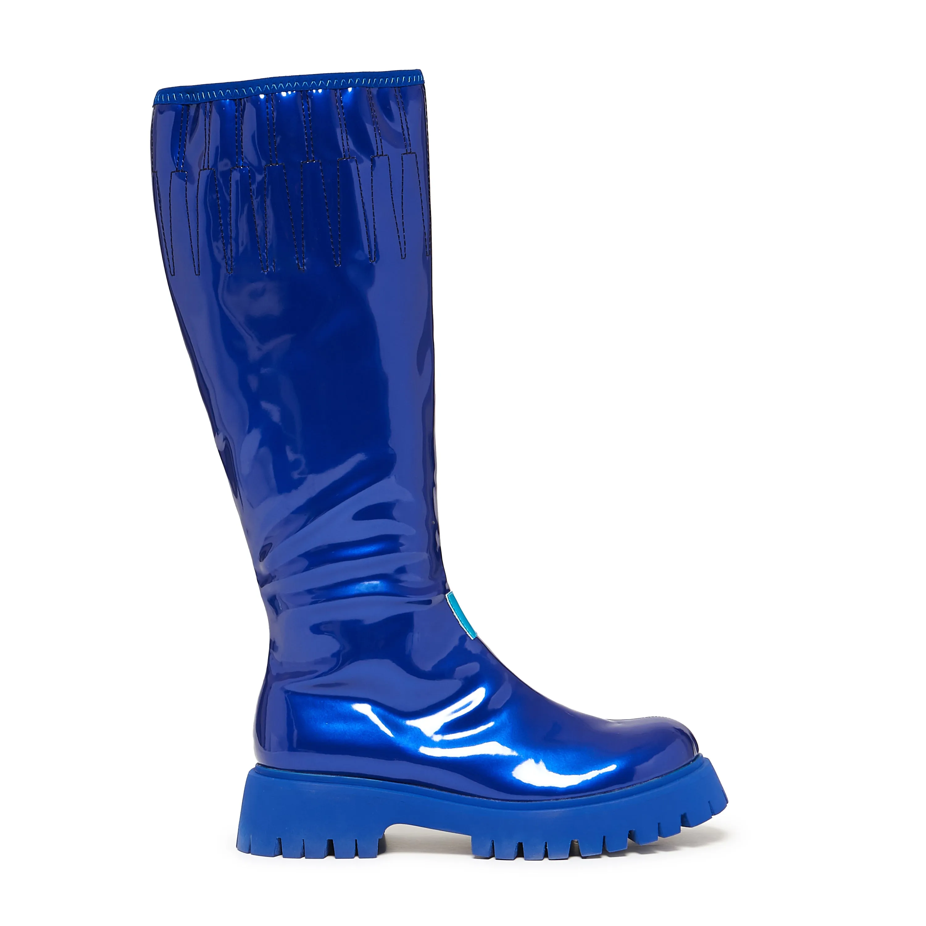 KAITO Polished Long Boots - Blue sold by Koi Footwear