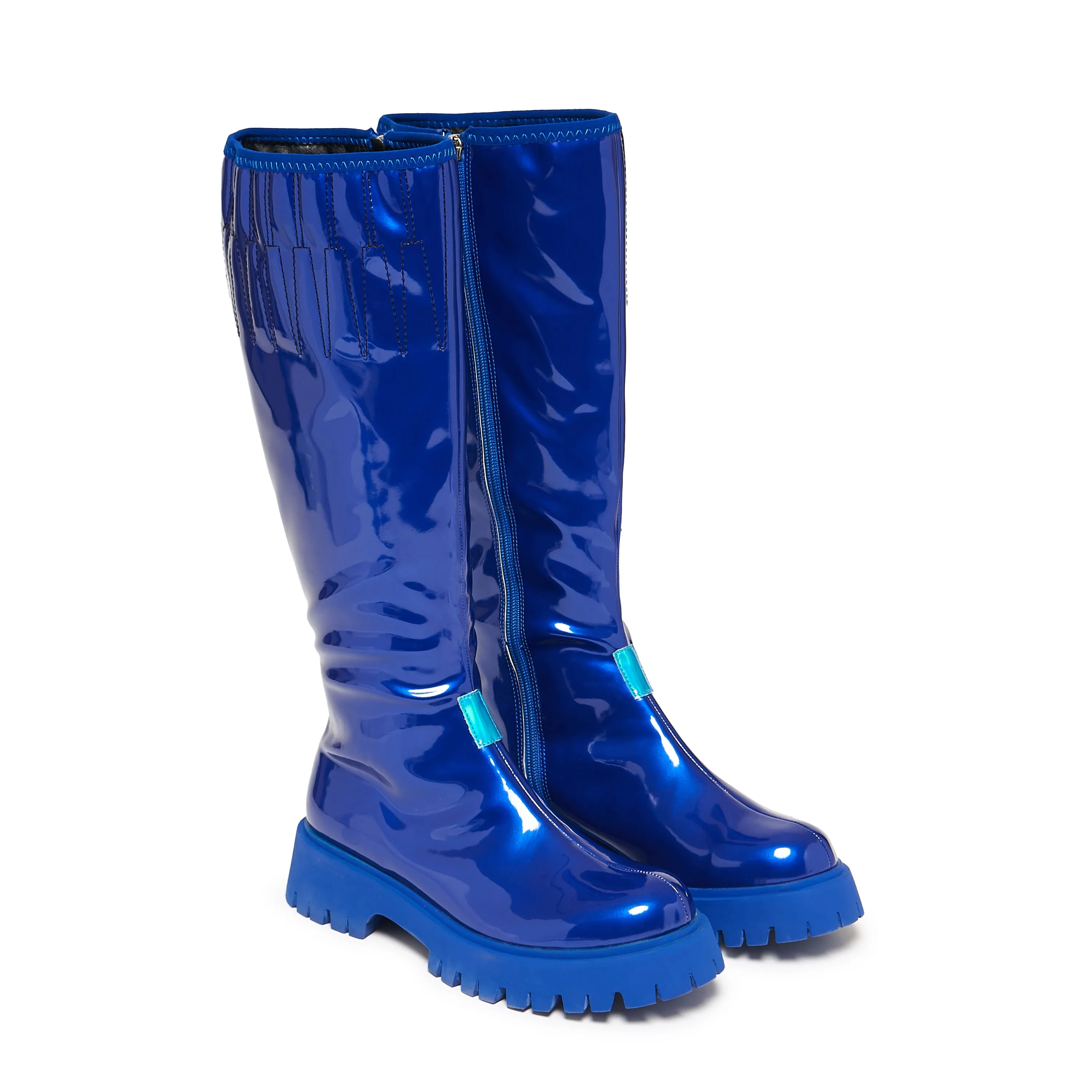 KAITO Polished Long Boots - Blue sold by Koi Footwear product image thumbnail 2