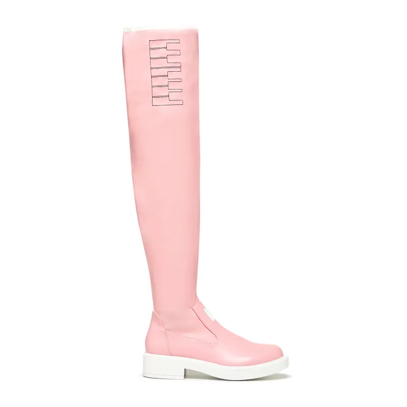 The Sakura Miku Long Boots - Pink sold by Koi Footwear