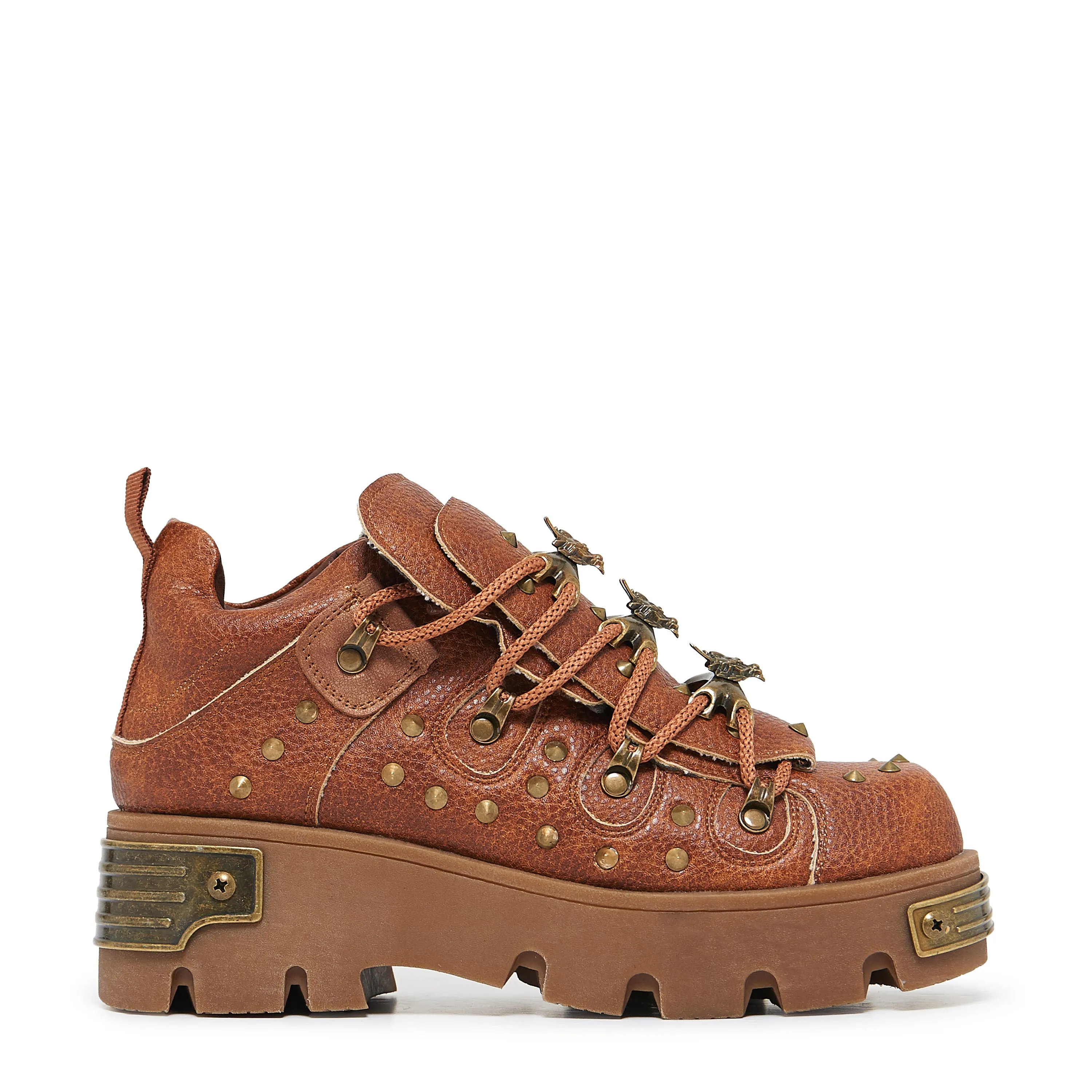 Thurnax Chunky Hardware Trainers - Brown sold by Koi Footwear