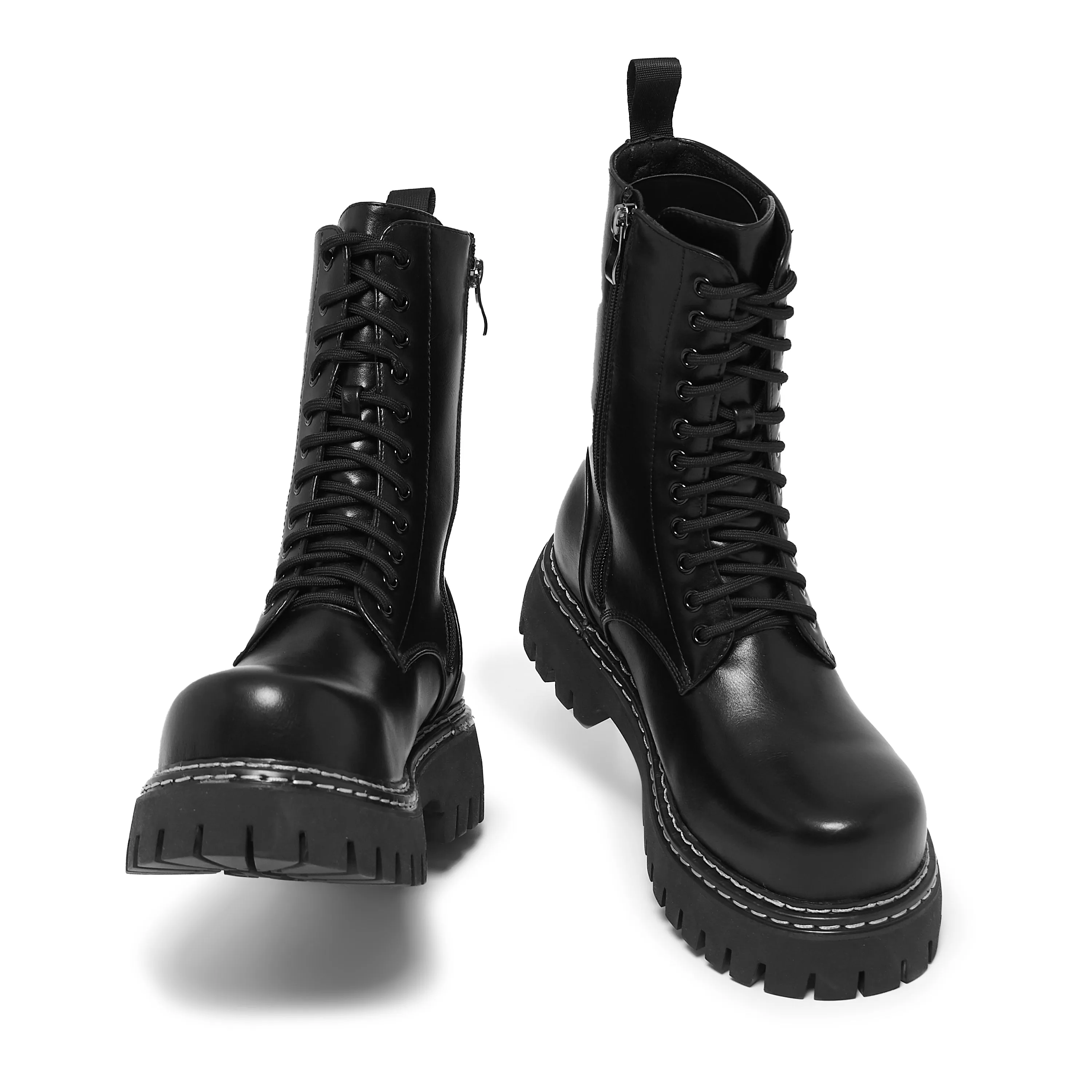 Arasaka Men's Double Rand Military Boots - Black sold by Koi Footwear product image thumbnail 3