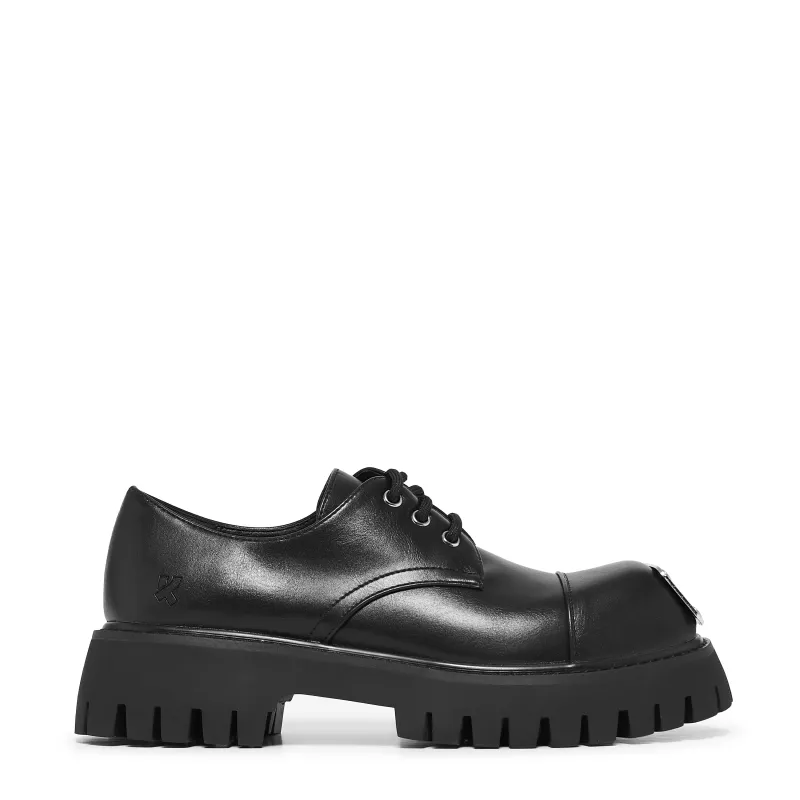 Gehrman Metal Cap Chunky Shoes - Black sold by Koi Footwear