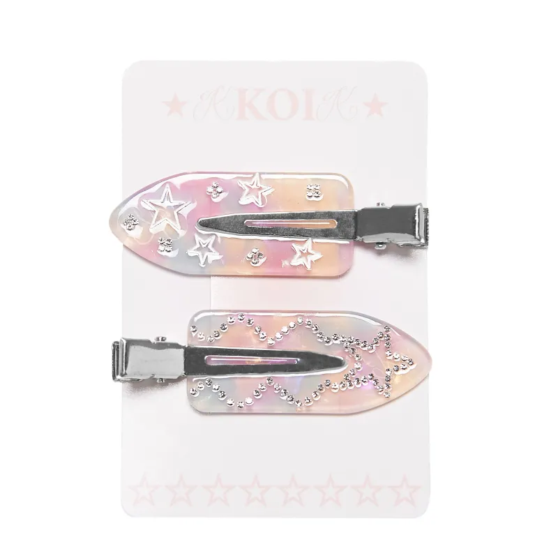 Pastel Rainbow Star Hair Slider sold by Koi Footwear